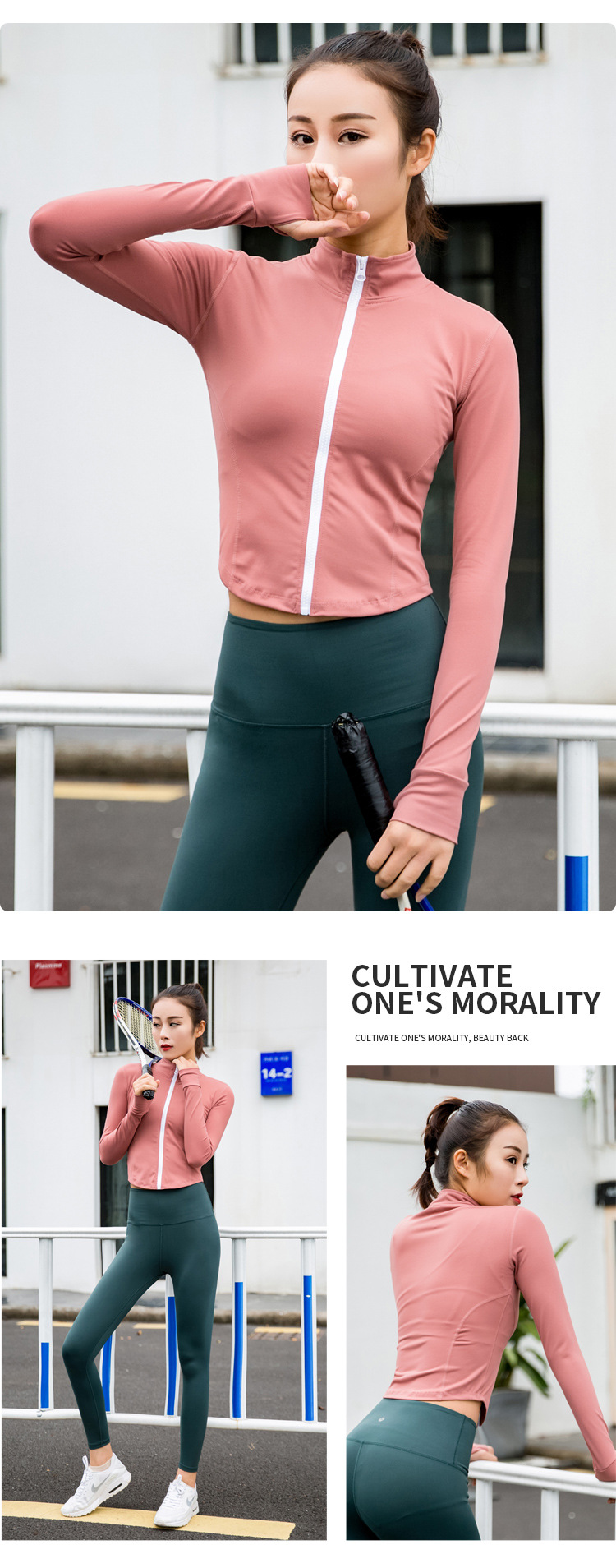 Yoga Jacket Coat Flexible Active Wear Women Zip Up Gym Sports Fitness Casual Sport Jacket