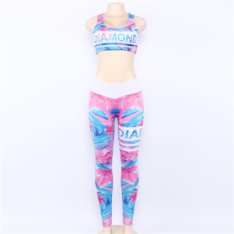 Wholesales Camo Sports Bra Fitness Yoga Bra Booty Leggings Bra   Set