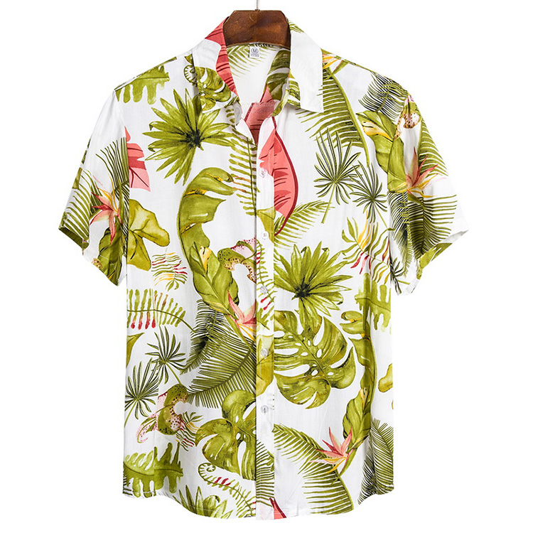 China Manufacturer summer holiday beach short sleeve hawaiian polo shirt