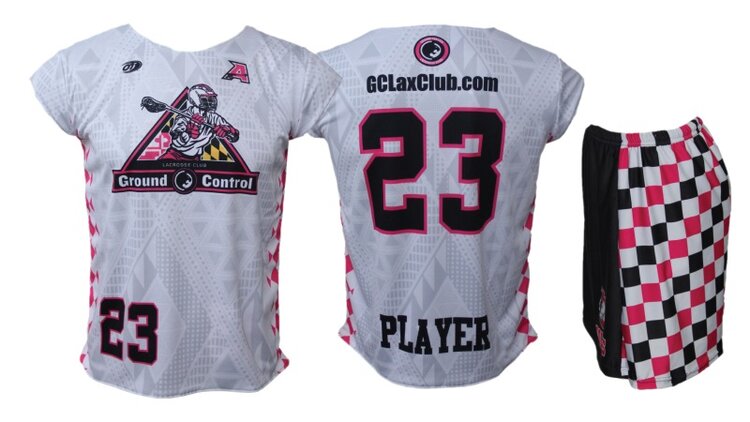 Sublimated  V-Neck With Shorts   Comfortable Polyester   made Lacrosse Uniforms