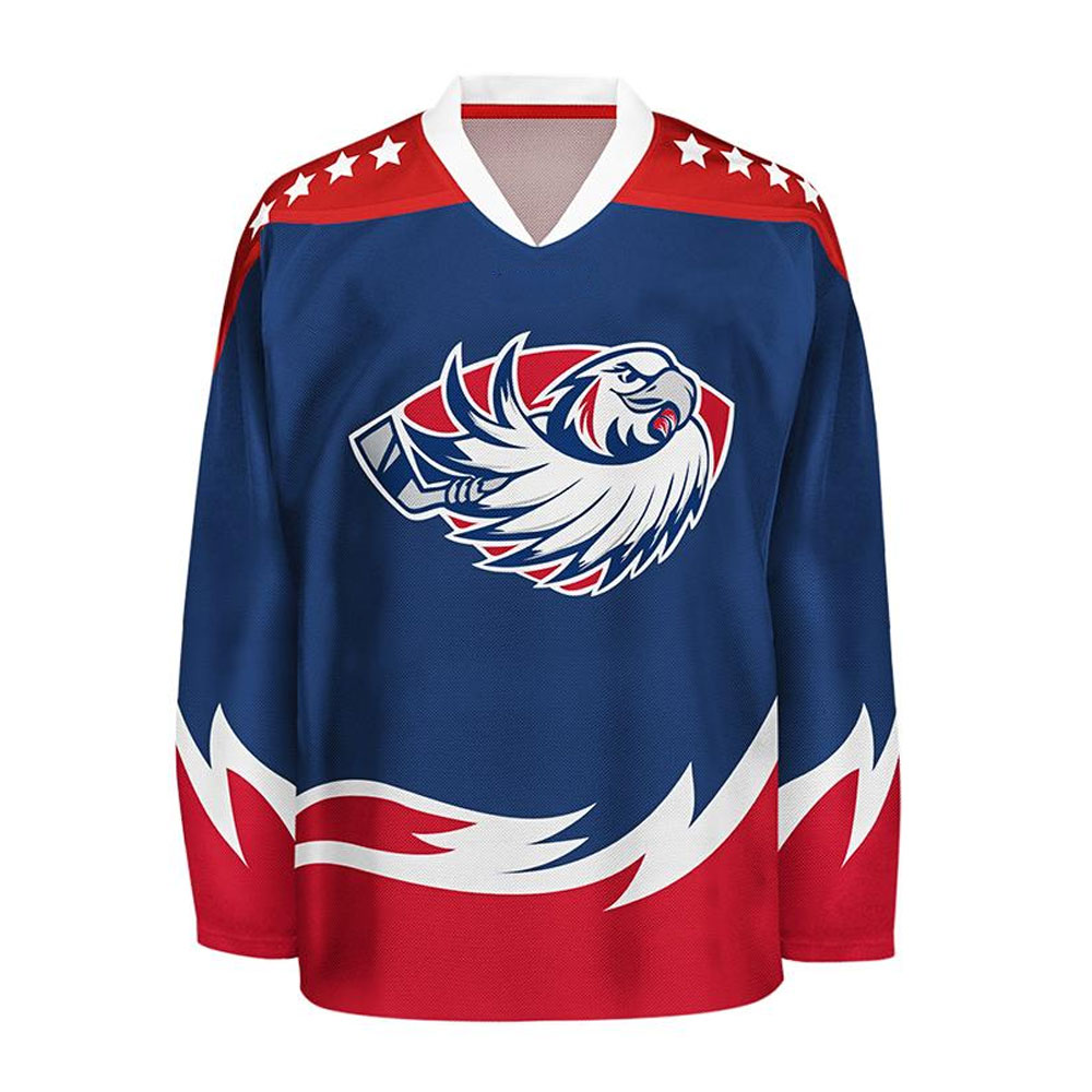 Arctic-Dry Striped Hockey Jersey: Sublimated Custom Graphics, Instant Moisture Release