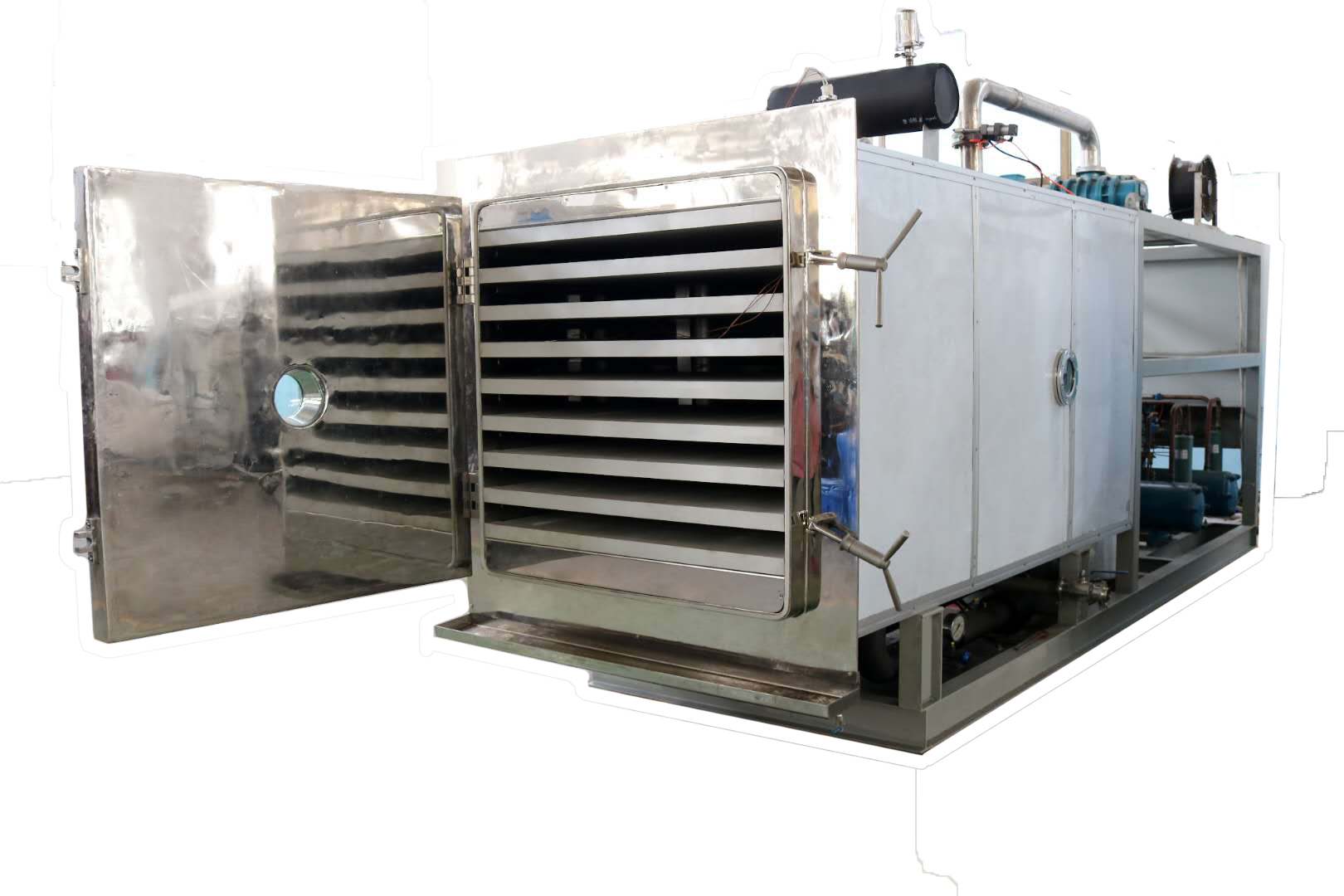 10㎡ Industrial Vacuum Freeze Dryer | Stainless Steel Lyophilizer for Food and Pharma