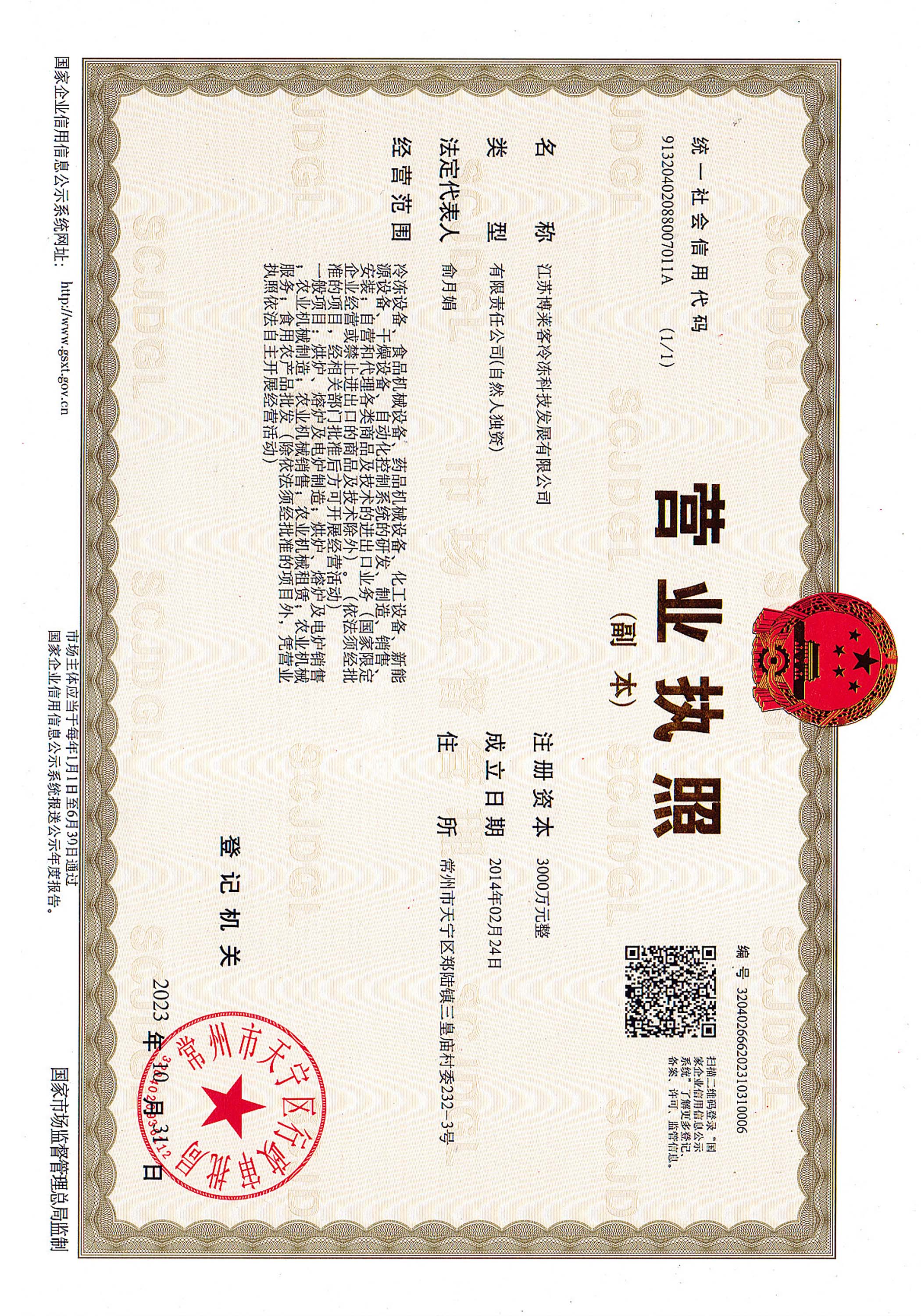 
	BOLAIKE Business license 
