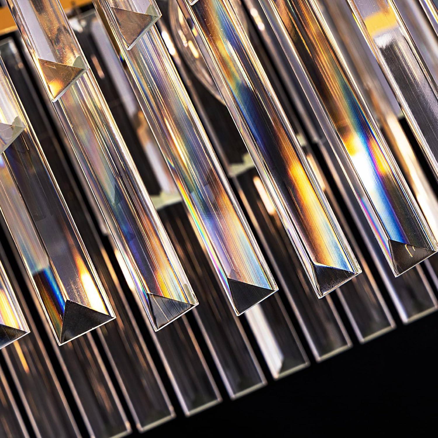 Luxury Gold Wave Crystal Chandelier with Adjustable Chain for Dining Room