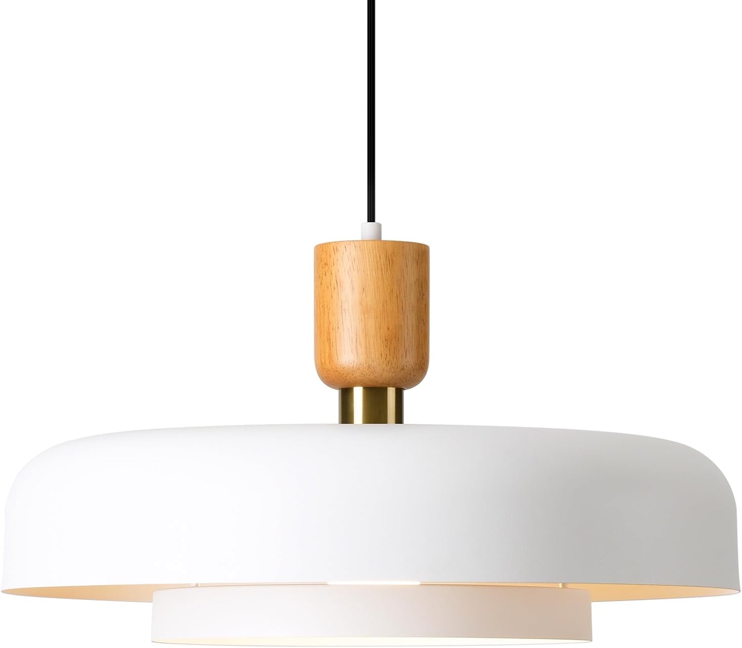 Modern Nordic Wooden Pendant Light - Adjustable Height LED Ceiling Lamp