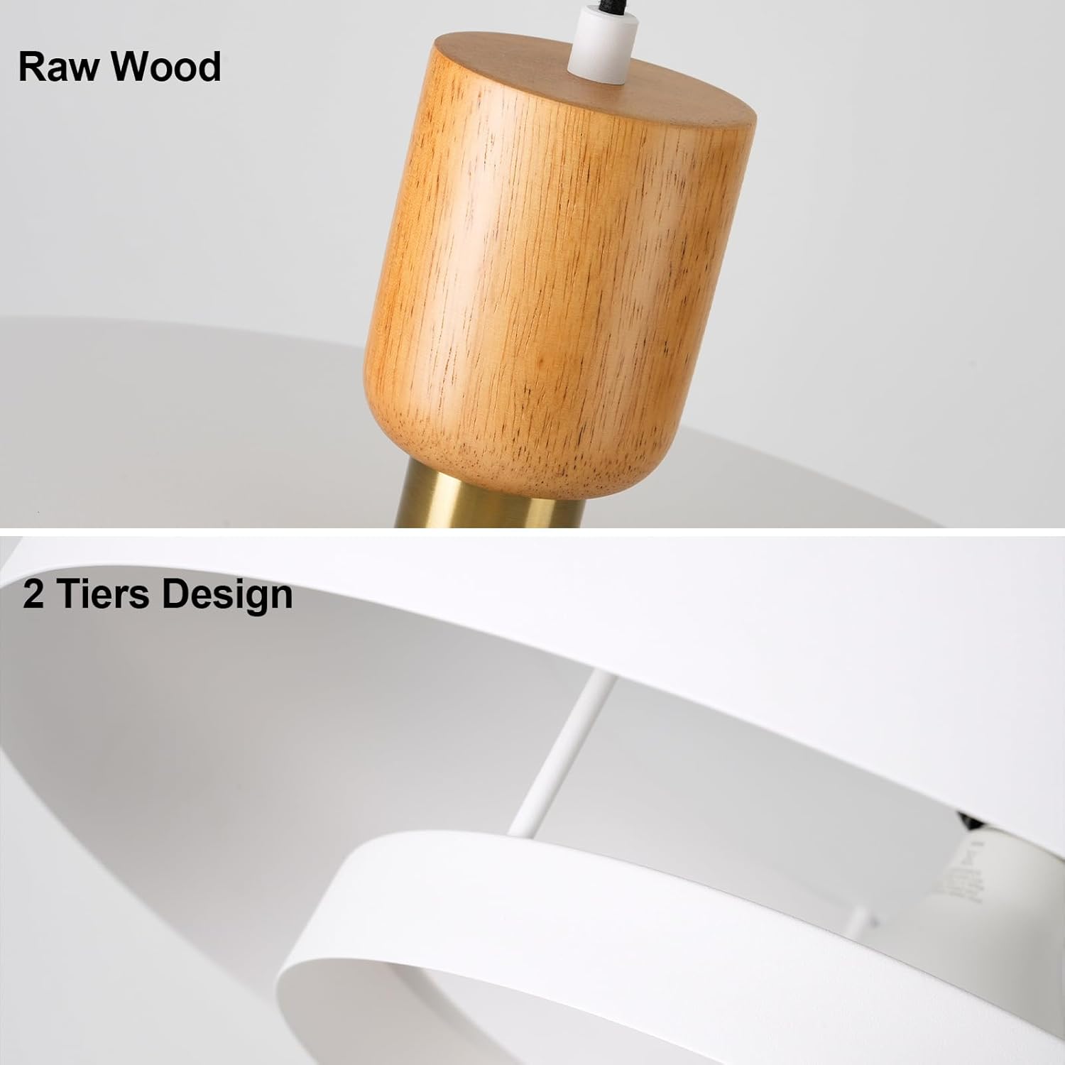 Modern Nordic Wooden Pendant Light - Adjustable Height LED Ceiling Lamp