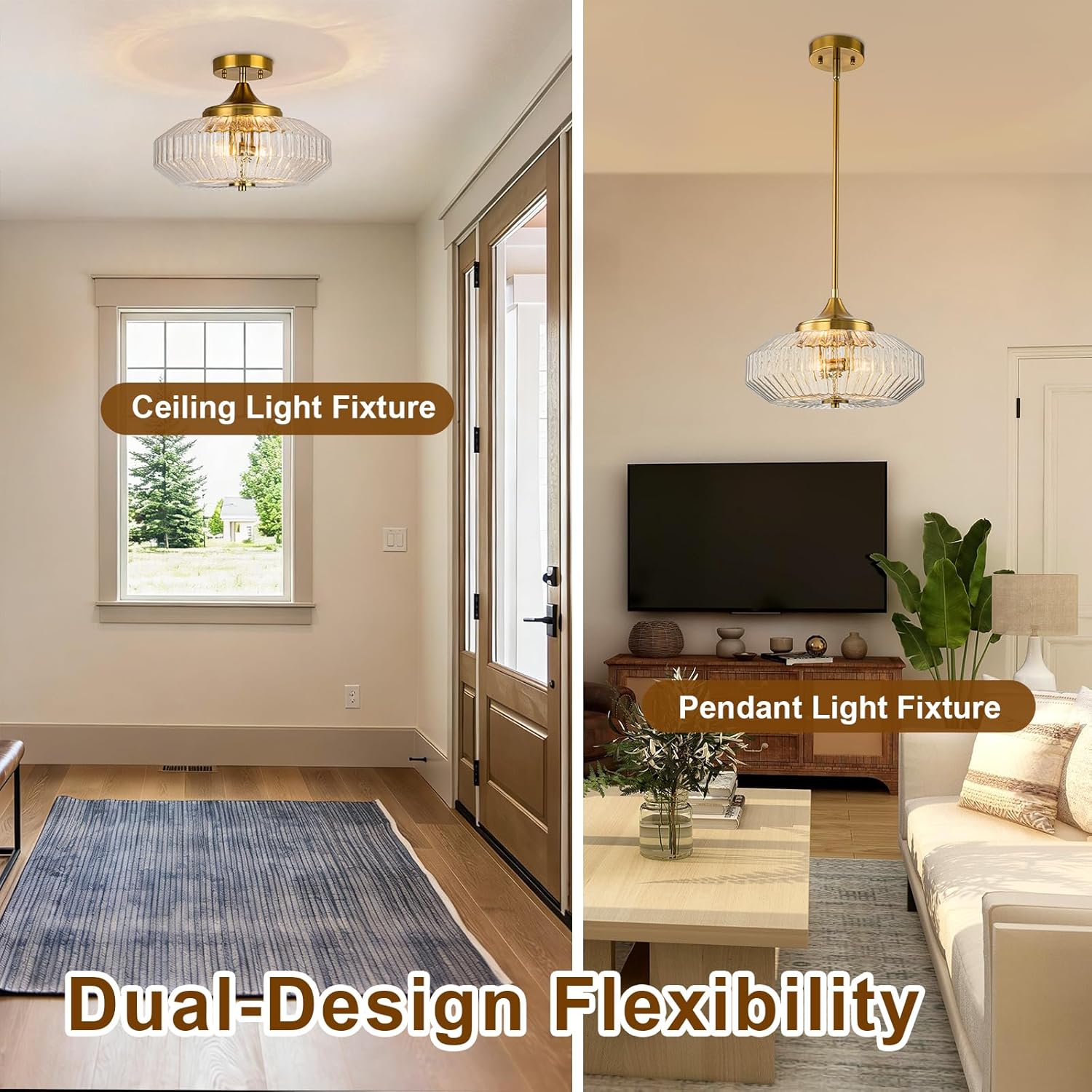 Luxury Gold Crystal Pendant Ceiling Light Adjustable Modern Round Chandelier