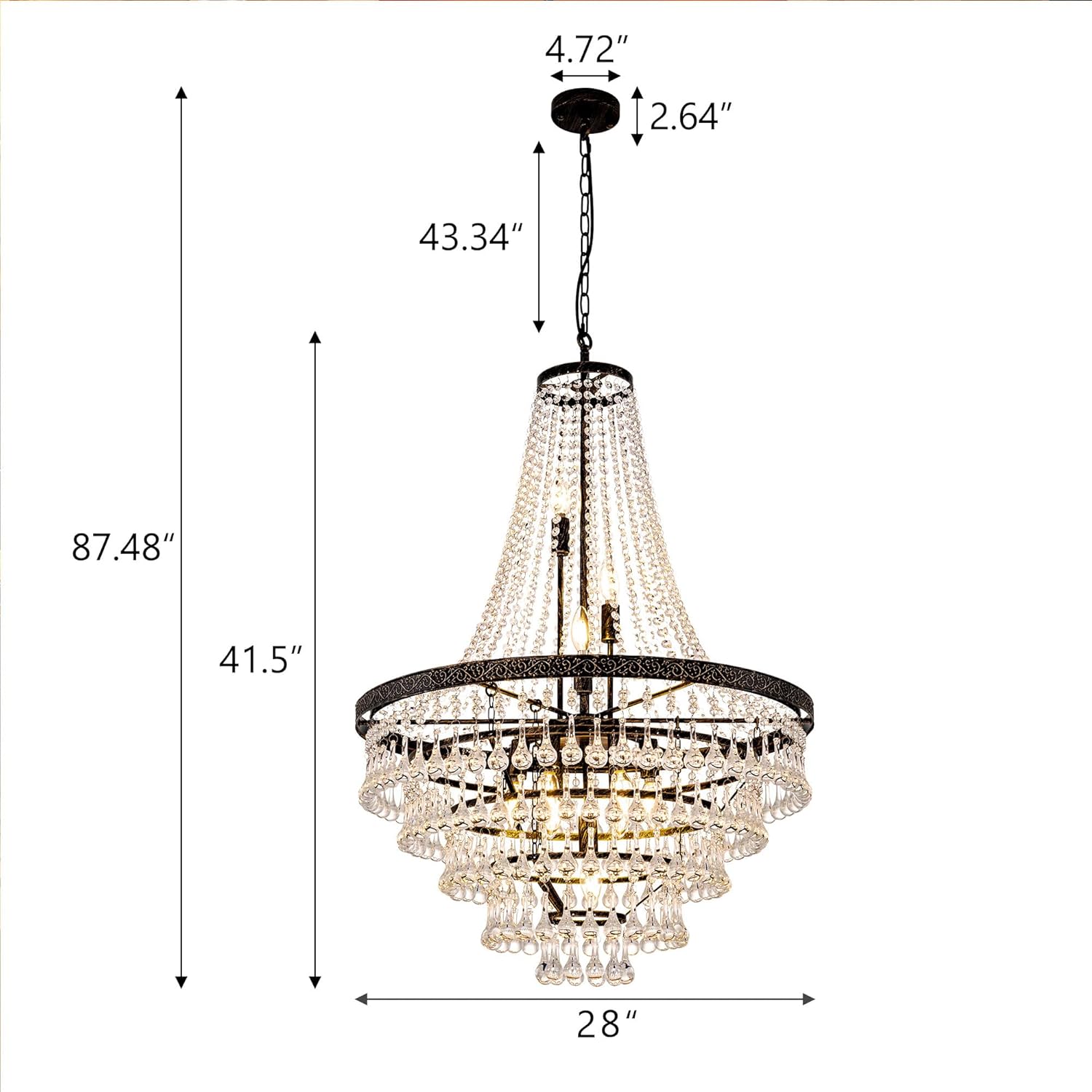 Luxury Multi-Tier Crystal Chandelier - 28