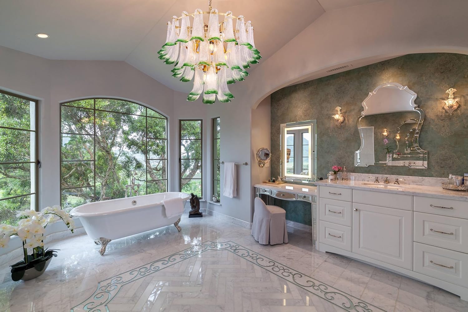 Modern Art Glass Chandelier - 30