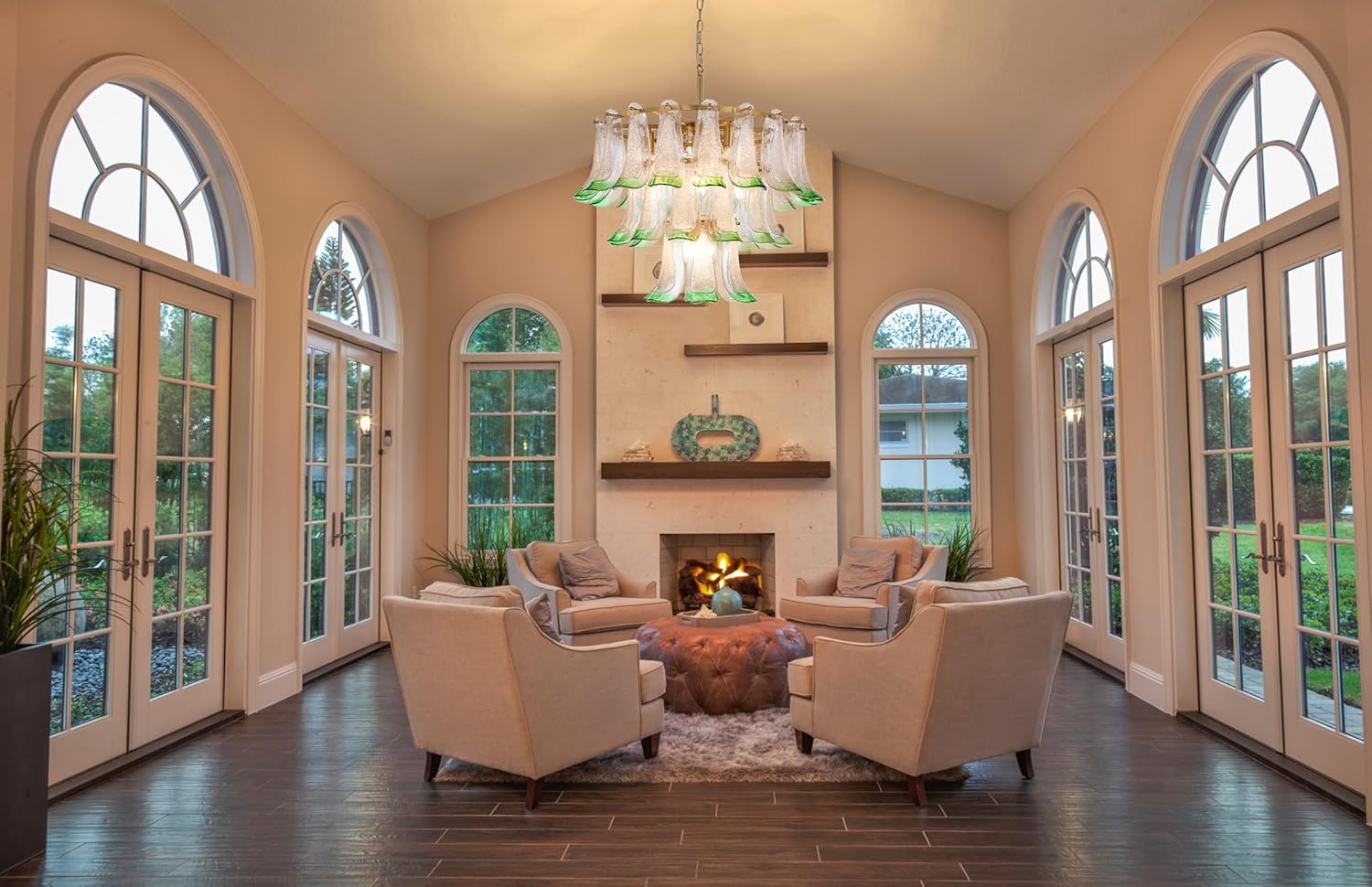 Modern Art Glass Chandelier - 30