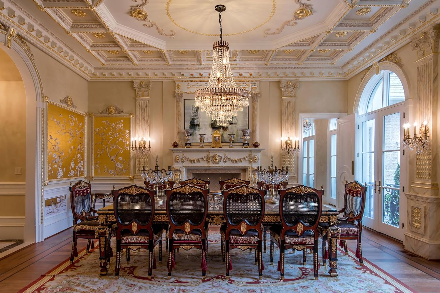 Luxury Vintage Crystal Chandelier – Large Dimmable LED Pendant Light with Adjustable Height for Living Room, Villa, or Hotel Lobby