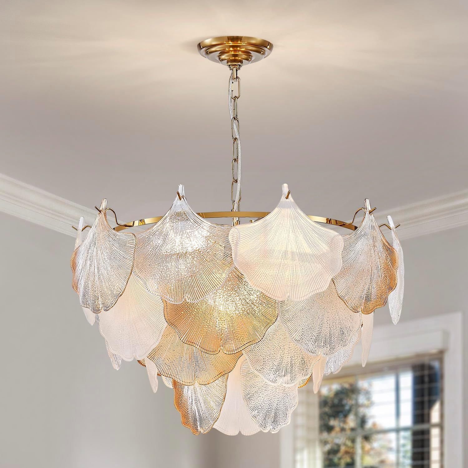 Luxury Modern Ginkgo Leaf Chandelier – 24