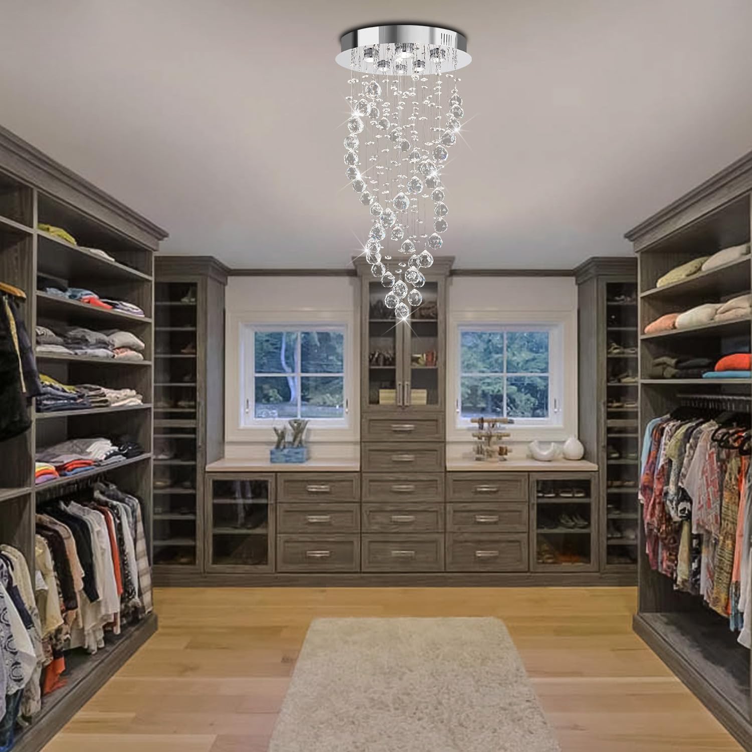 Modern Spiral K9 Crystal Chandelier Ceiling Light – 15