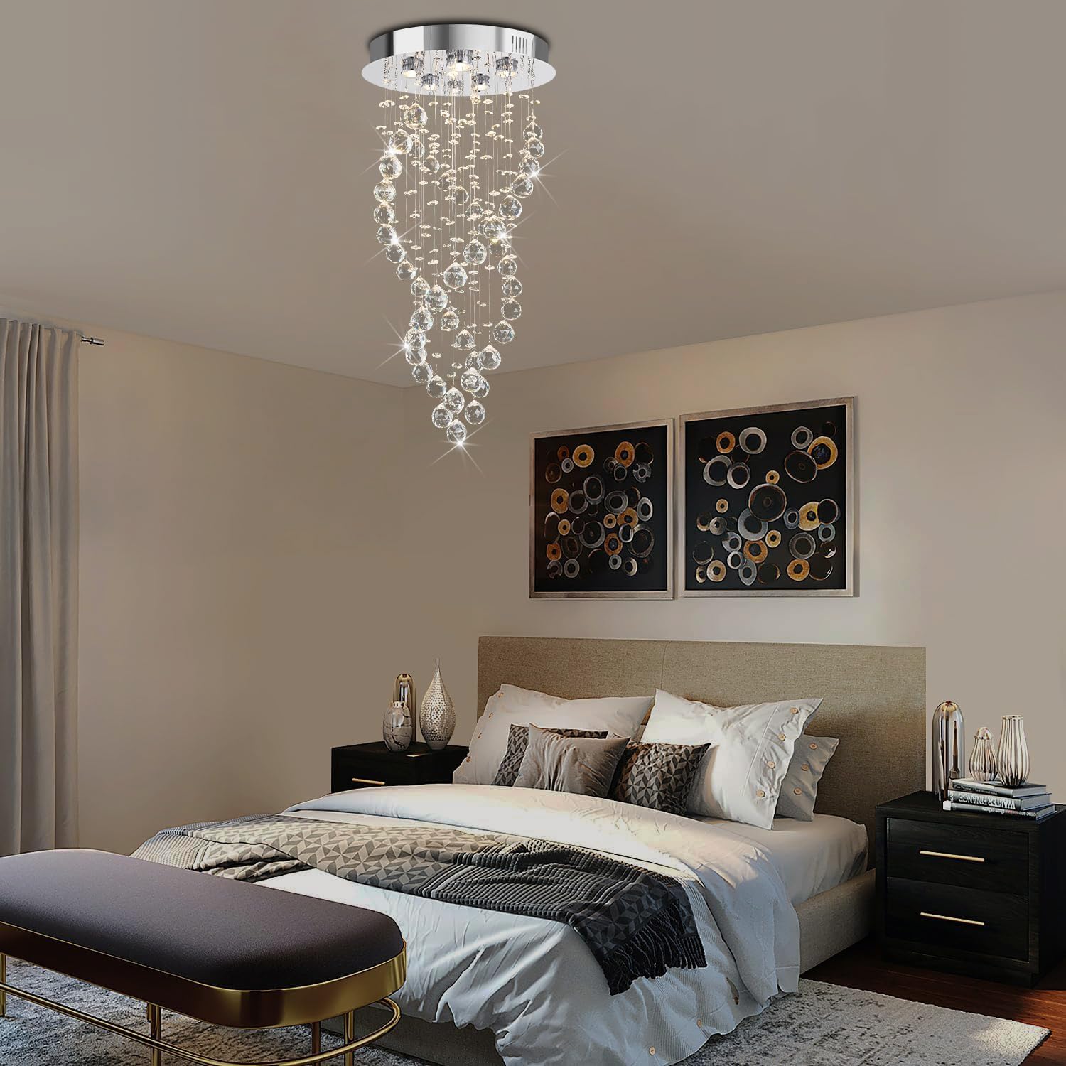 Modern Spiral K9 Crystal Chandelier Ceiling Light – 15