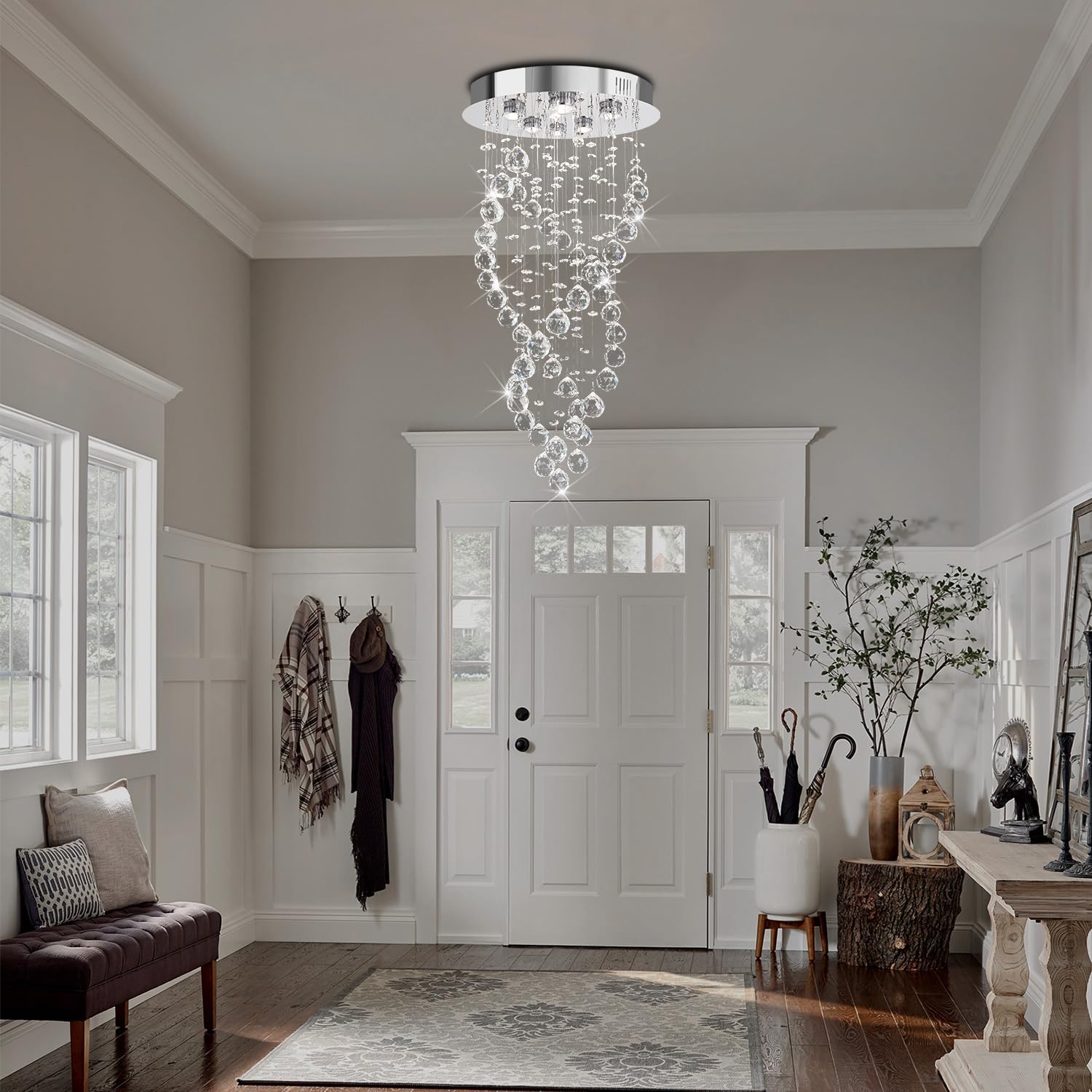 Modern Spiral K9 Crystal Chandelier Ceiling Light – 15