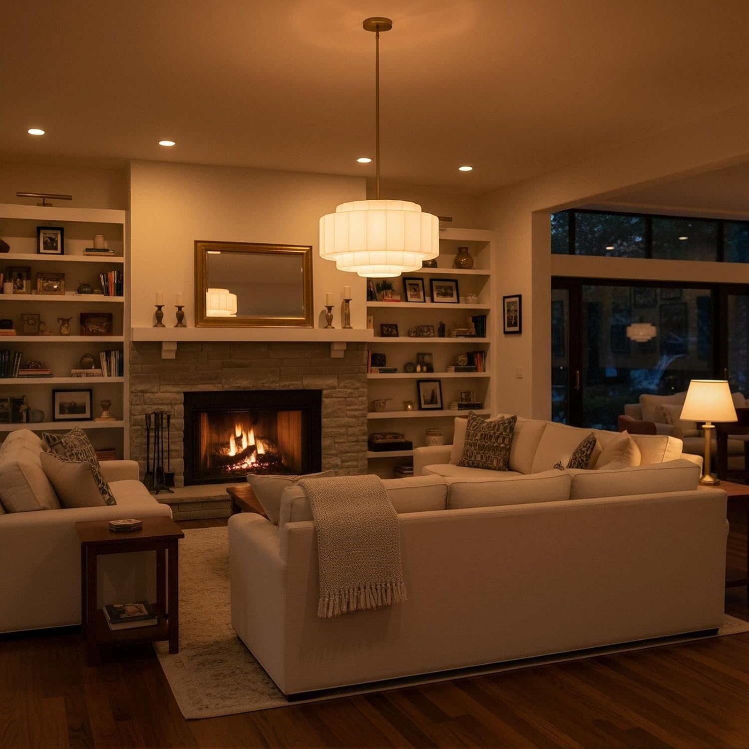 Modern Milk White Glass Pendant Light Gold Adjustable Ceiling Chandelier