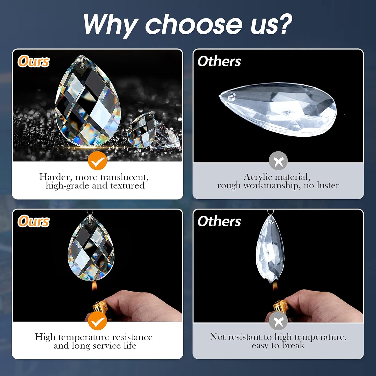 Flush Mount Crystal Ceiling Light - Modern Gold Semi Flush Fixture with E26 Base