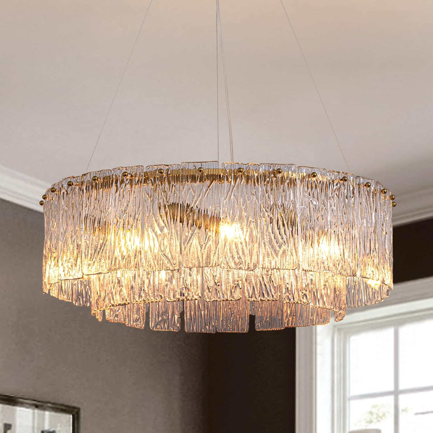 Large Gold Crystal Chandelier – 24