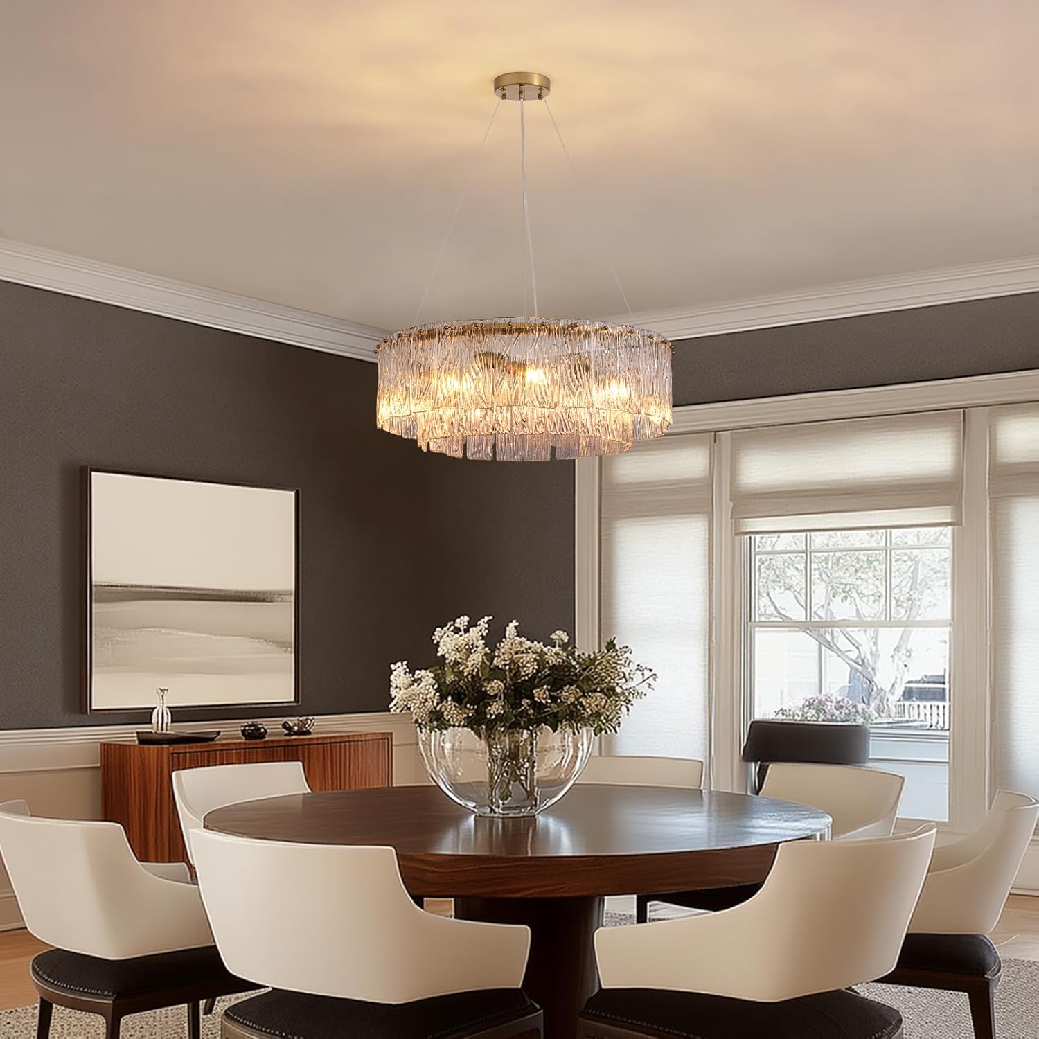 Large Gold Crystal Chandelier – 24