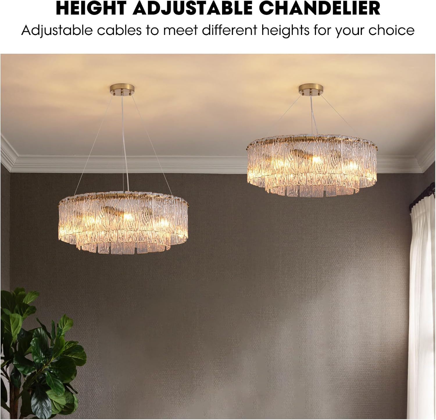 Large Gold Crystal Chandelier – 24