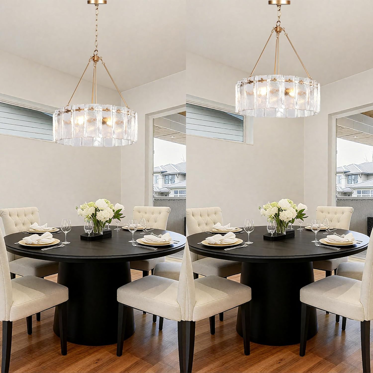 Modern Luxury Textured Glass Chandelier 24