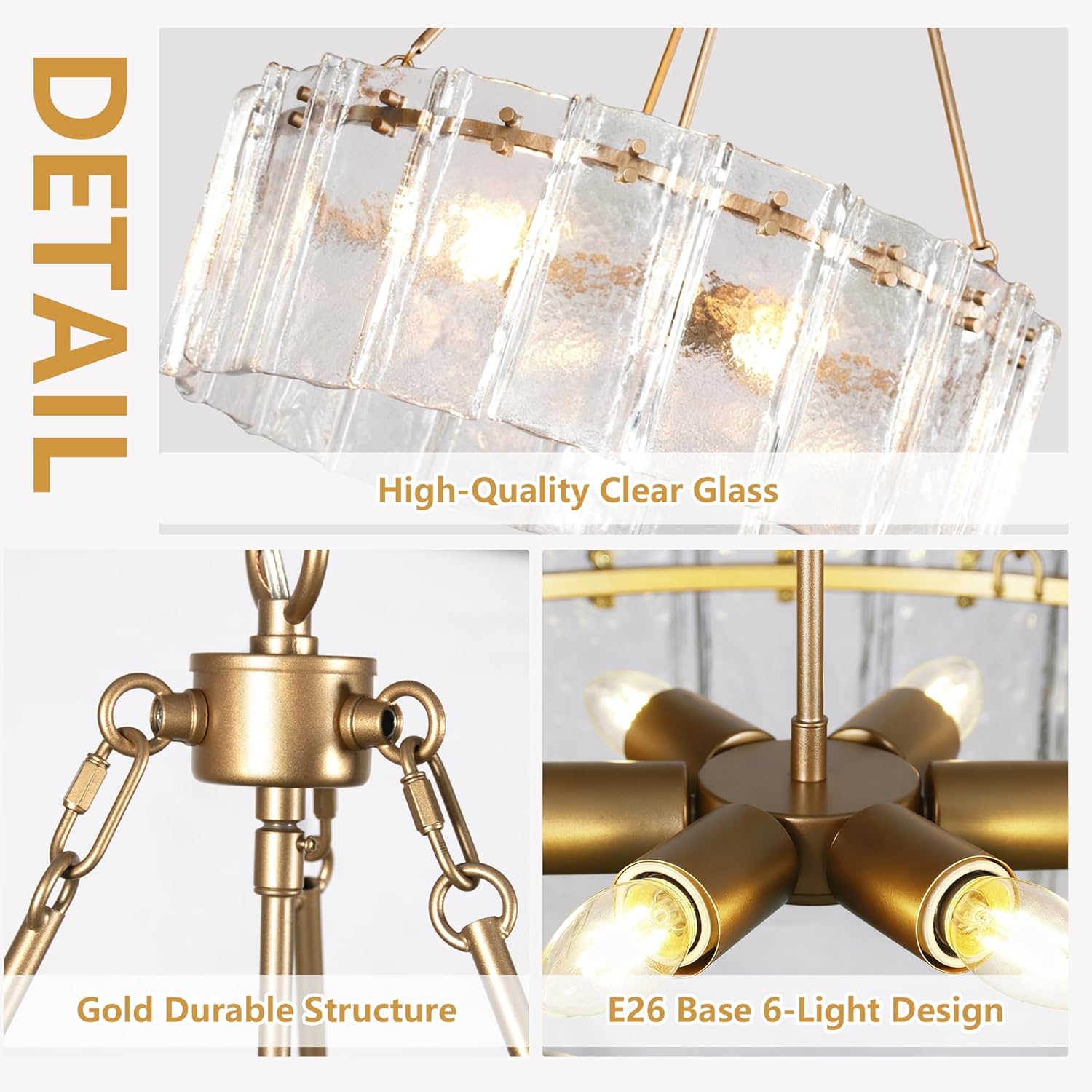 Modern Luxury Textured Glass Chandelier 24