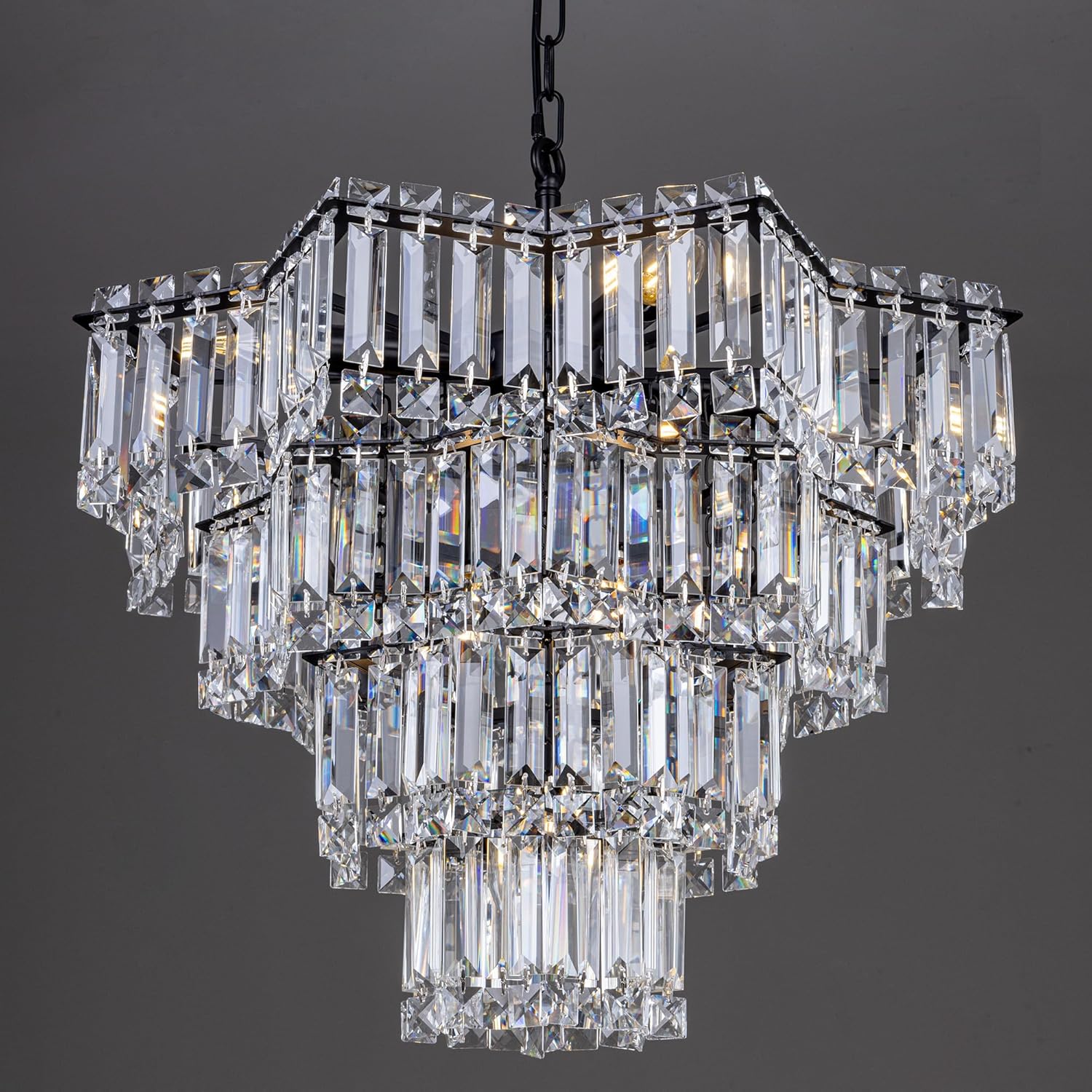Luxury Octagon Tiered Crystal Chandelier – 23