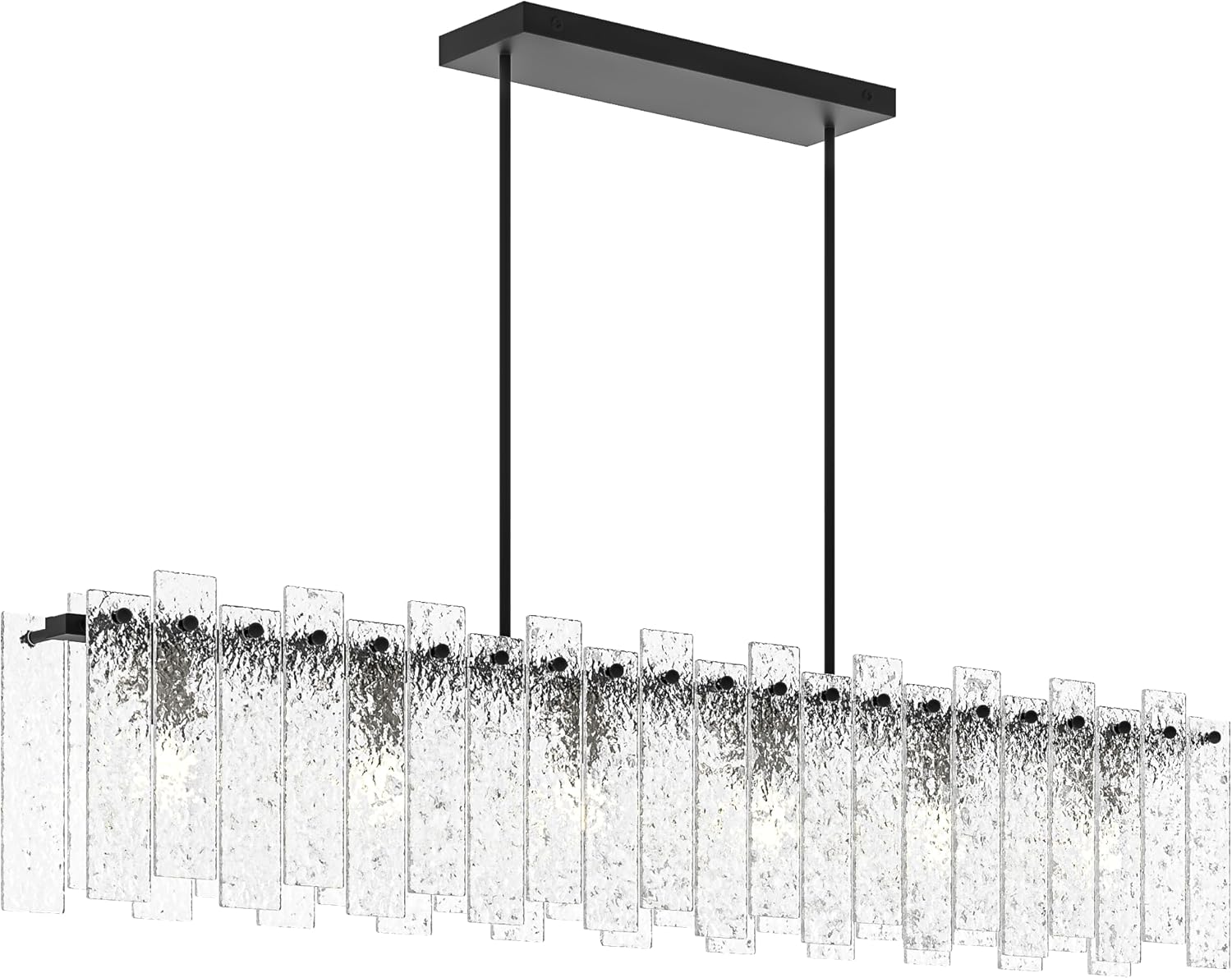 Modern Linear Water Ripple Glass Chandelier – 47.6