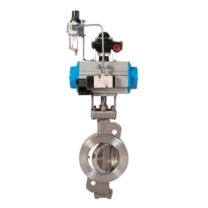 Double Eccentric Pneumatic Wafer Butterfly Valve