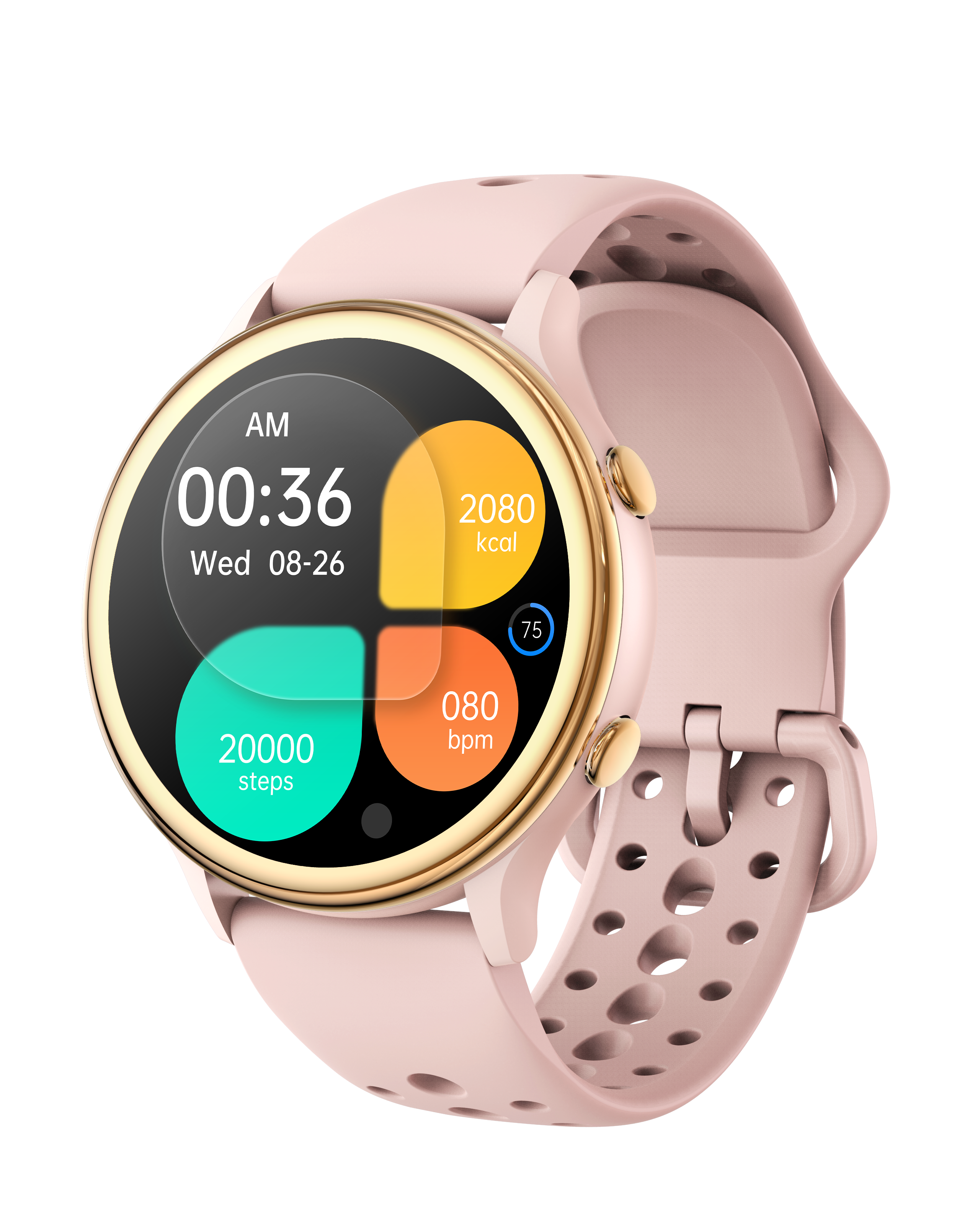 Smart Sports Watch for Women with Call Function, 1.27'' Round Display, Health Monitoring, IP68 Waterproof