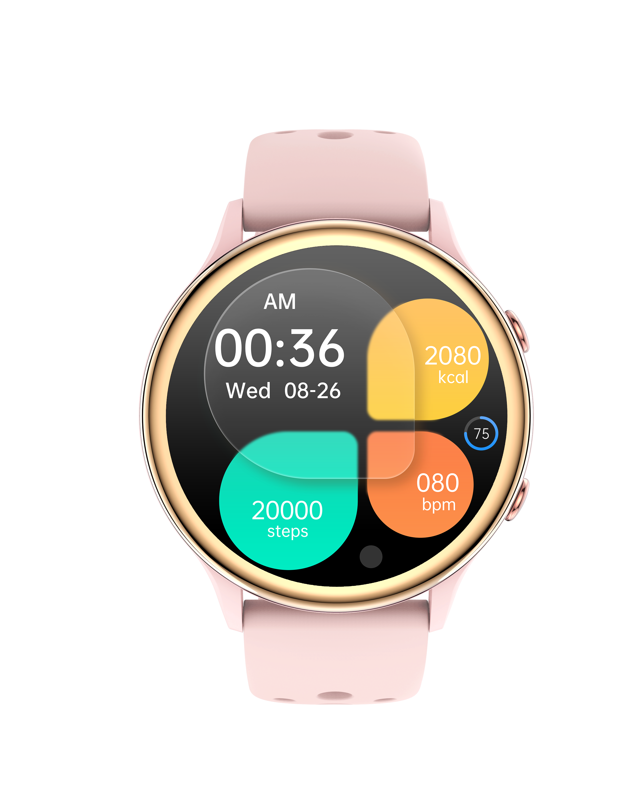 Smart Sports Watch for Women with Call Function, 1.27'' Round Display, Health Monitoring, IP68 Waterproof
