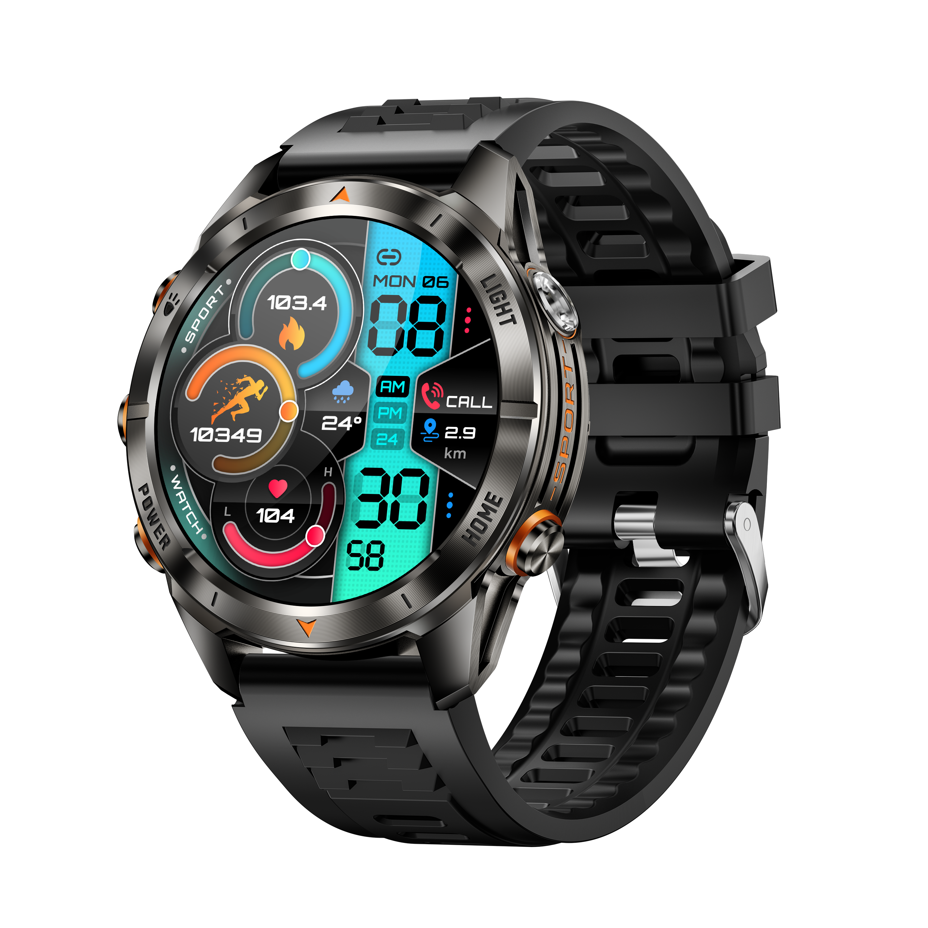 Men's Rugged Outdoor Smartwatch with Bluetooth Calling, 1.46