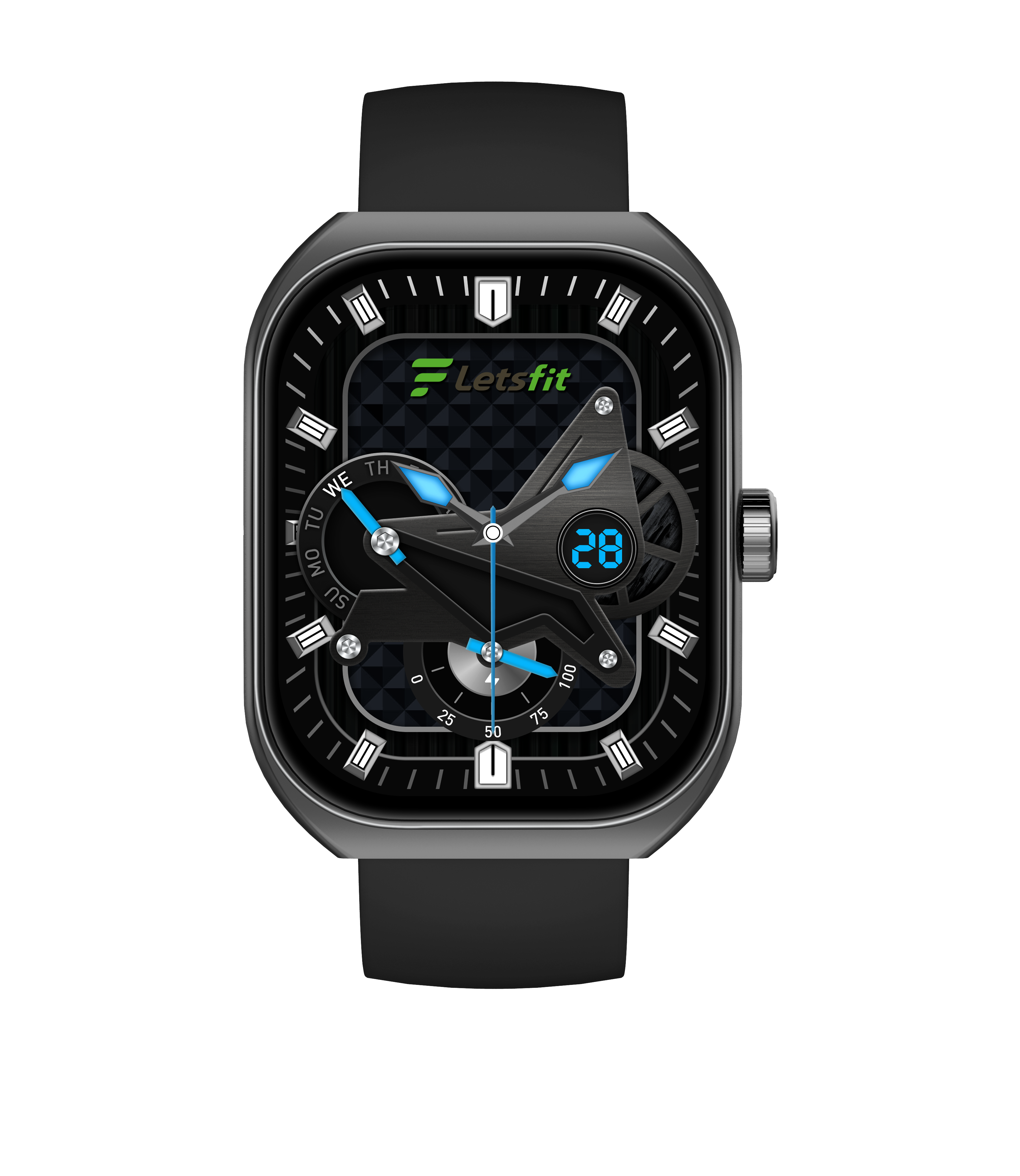 2.01'' Bluetooth Calling Smart Watch for Men – Curved Screen, IP68 Waterproof, Health & Sports Tracker