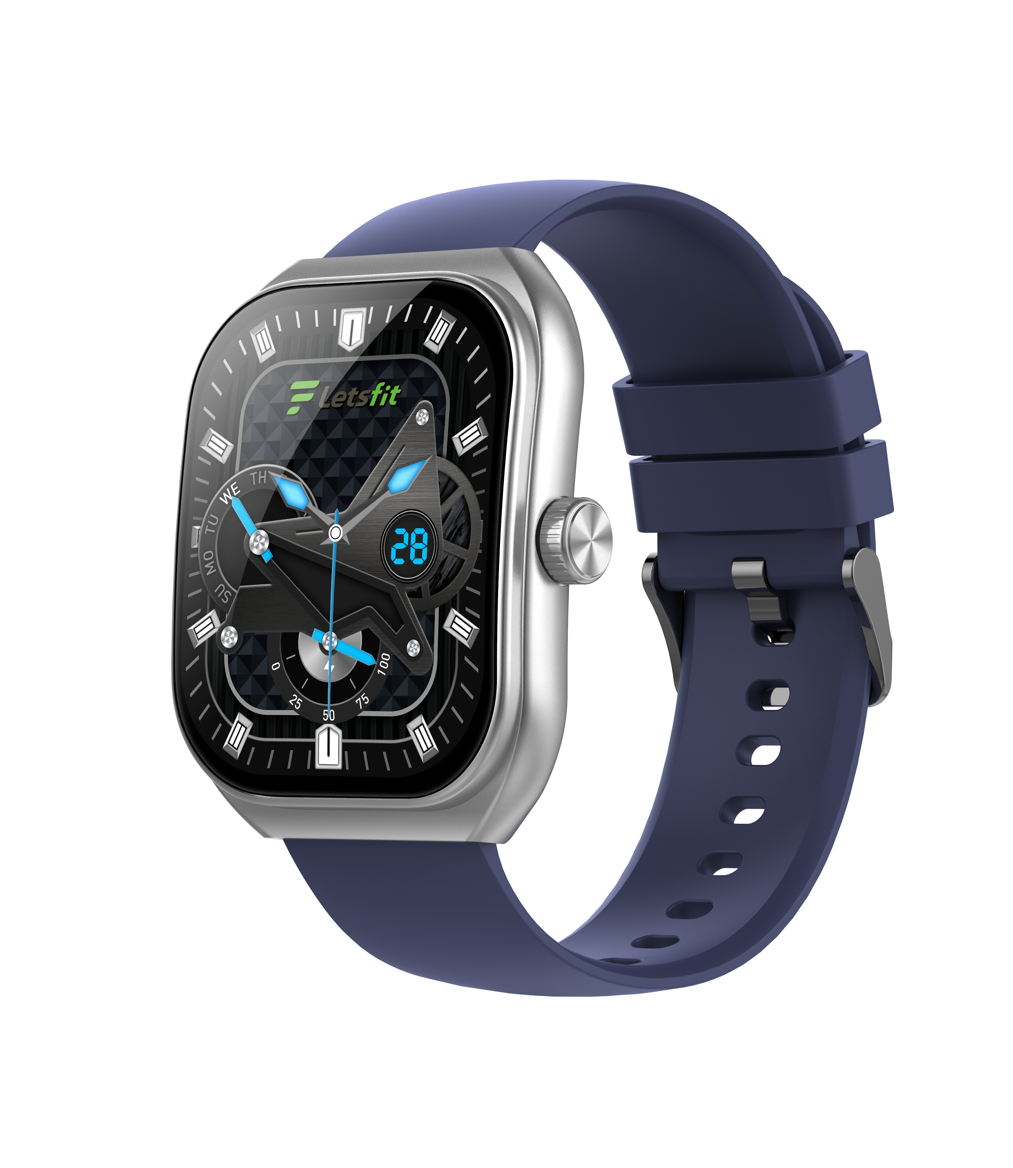 2.01'' Bluetooth Smart Watch for Men with Rotating Button & IP68 Waterproof