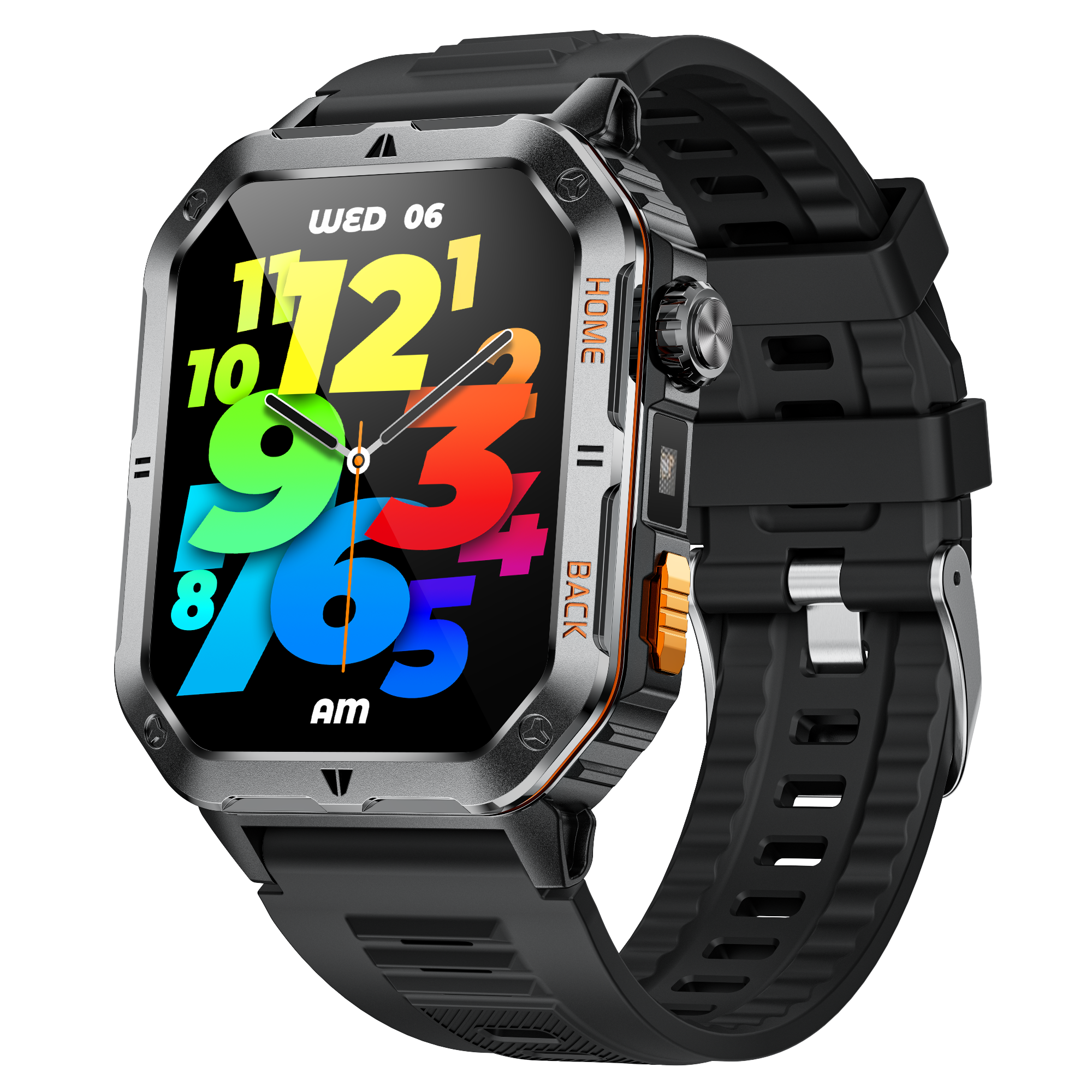 High-End Men's Outdoor Sports Smartwatch, 2.01-inch Display, 3ATM Waterproof, 1000mAh Battery