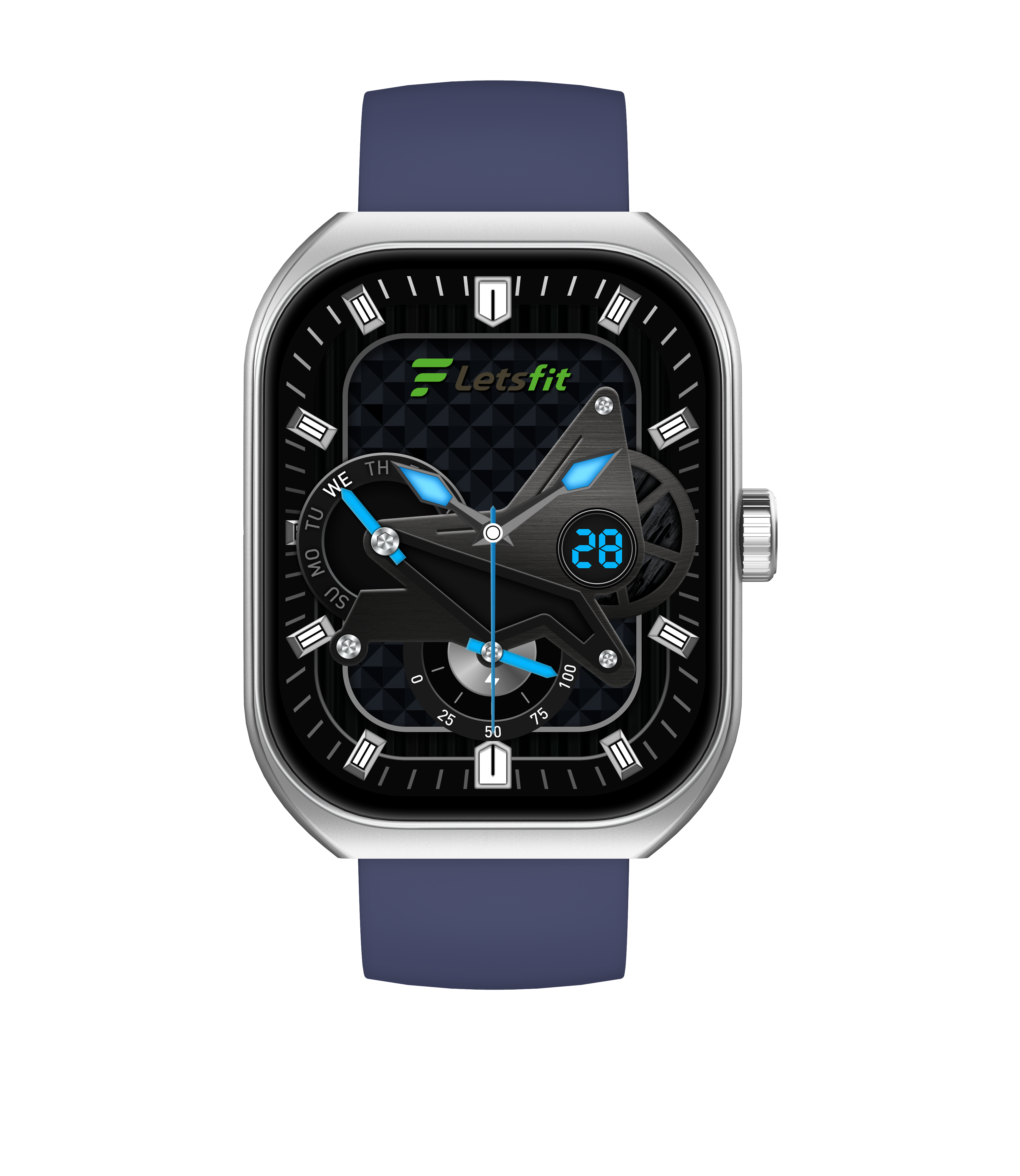 2.01'' Bluetooth Smart Watch for Men with Rotating Button & IP68 Waterproof