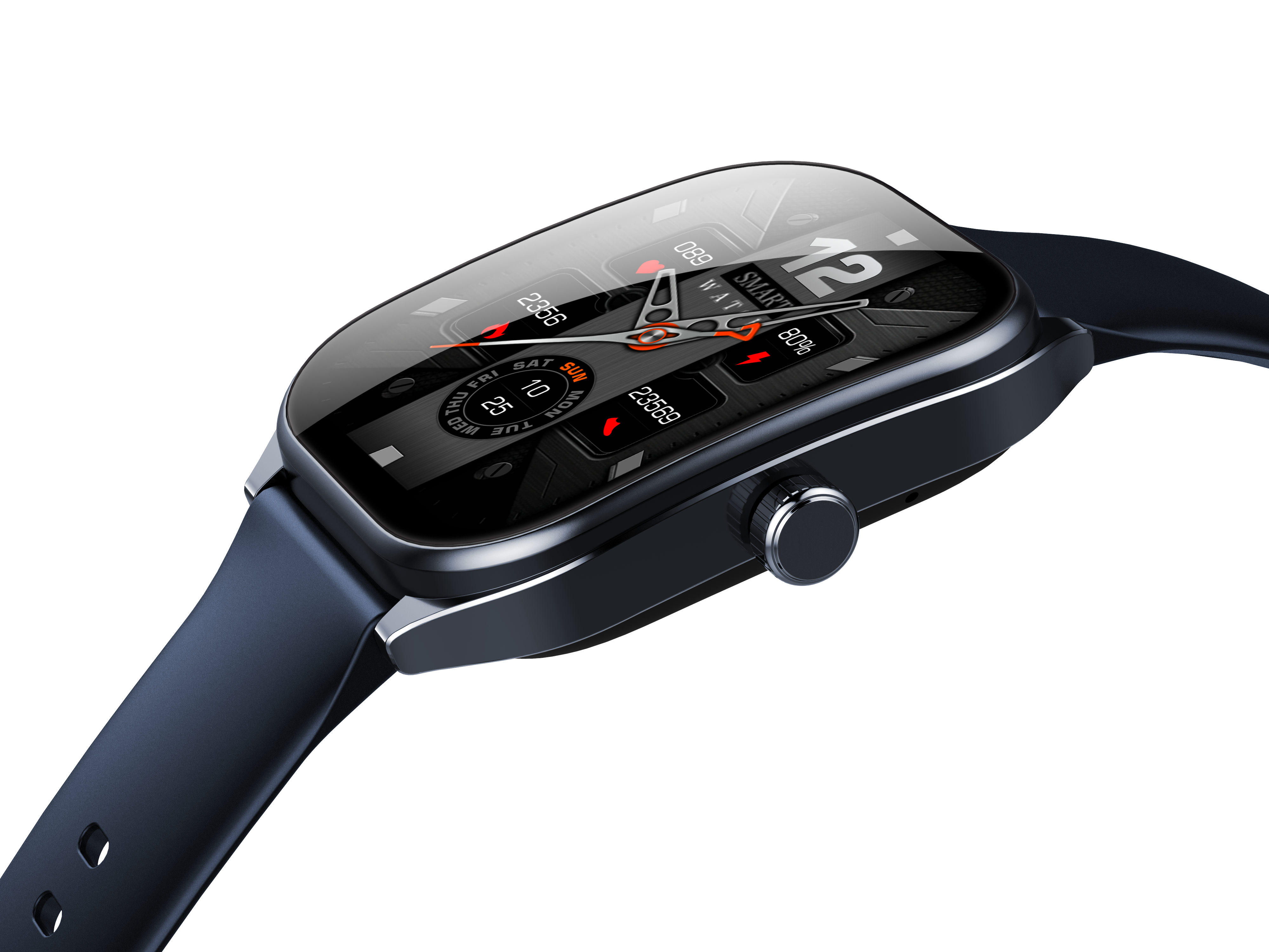 2.01 Inch Curved Screen Smart Watch for Men, IP68 Waterproof, Bluetooth Calling, Rotating Encoder, 300mAh Battery