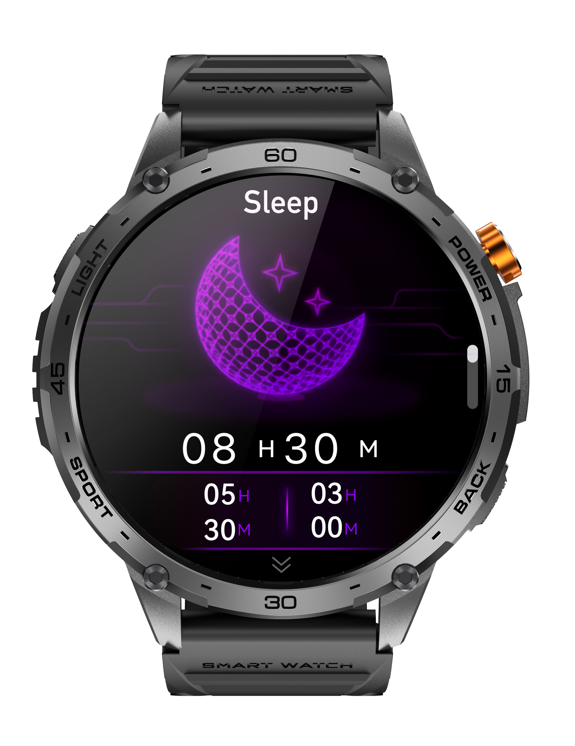 Outdoor AMOLED Smart Watch for Men with Flashlight, Bluetooth Call, and 100+ Sport Modes