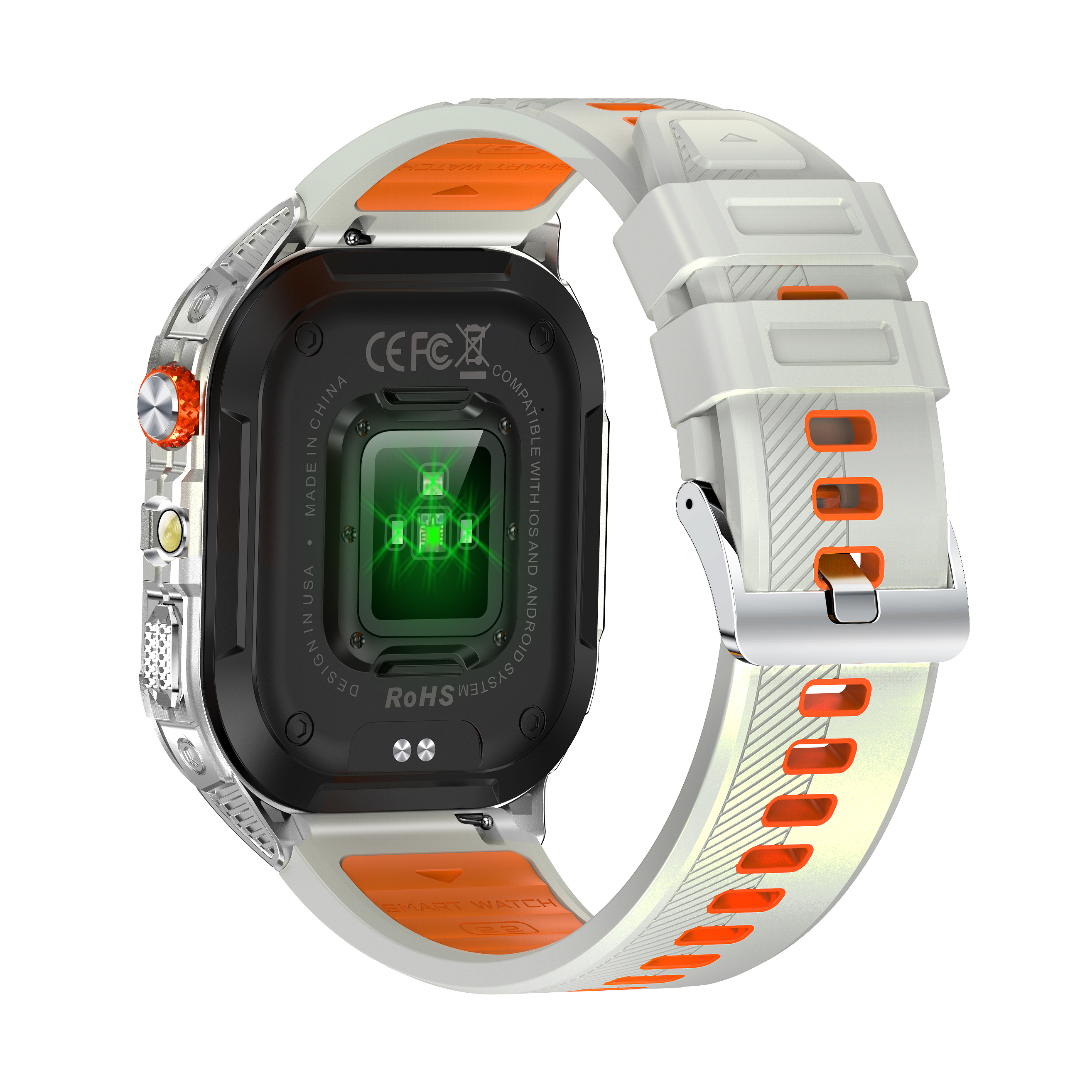 2.13'' Rugged Outdoor AMOLED Smartwatch for Men with Call, Flashlight, Health Monitor, 100+ Sports Modes
