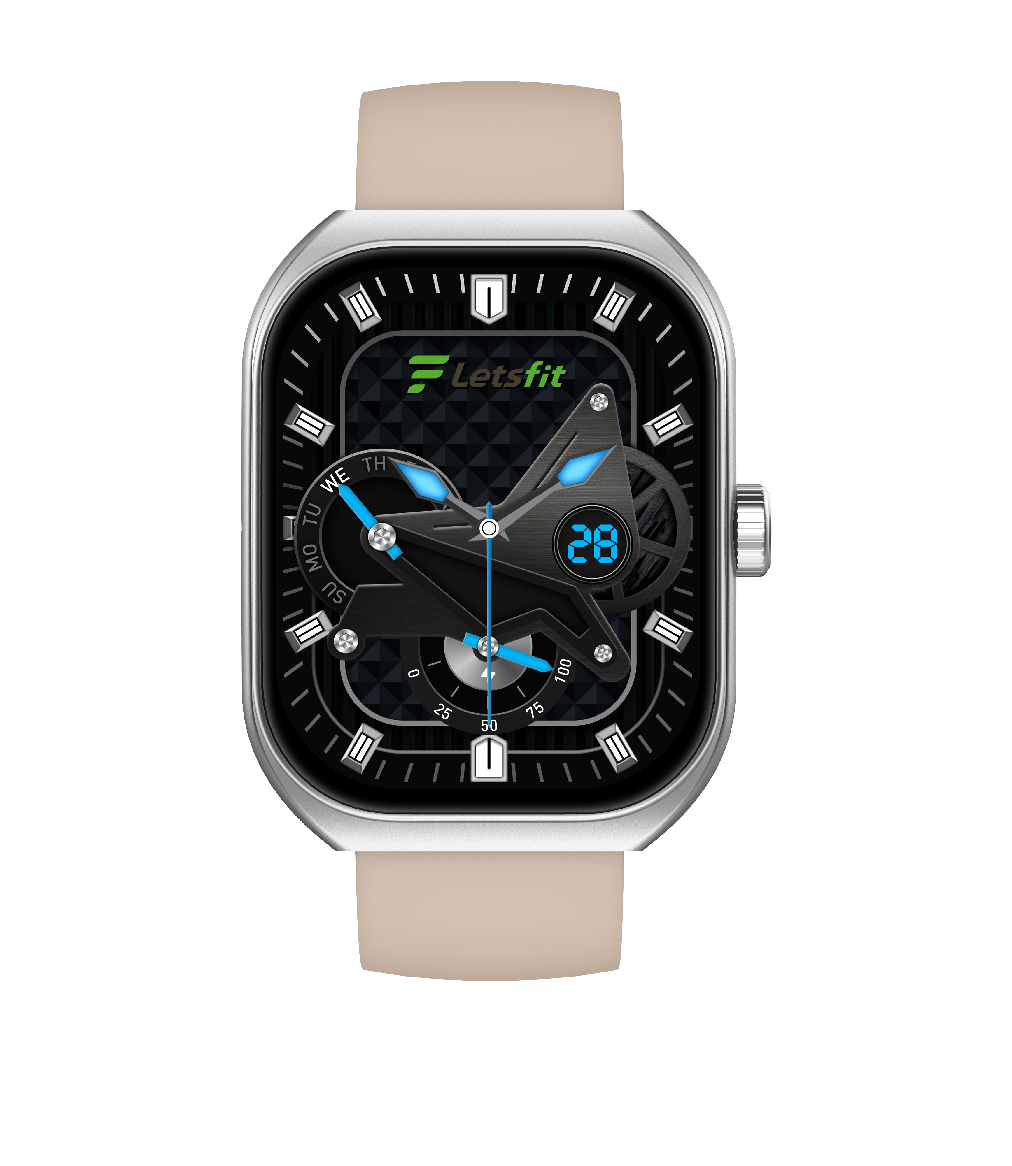 2.01'' Curved Smart Watch for Men with Bluetooth Call & Health Monitor