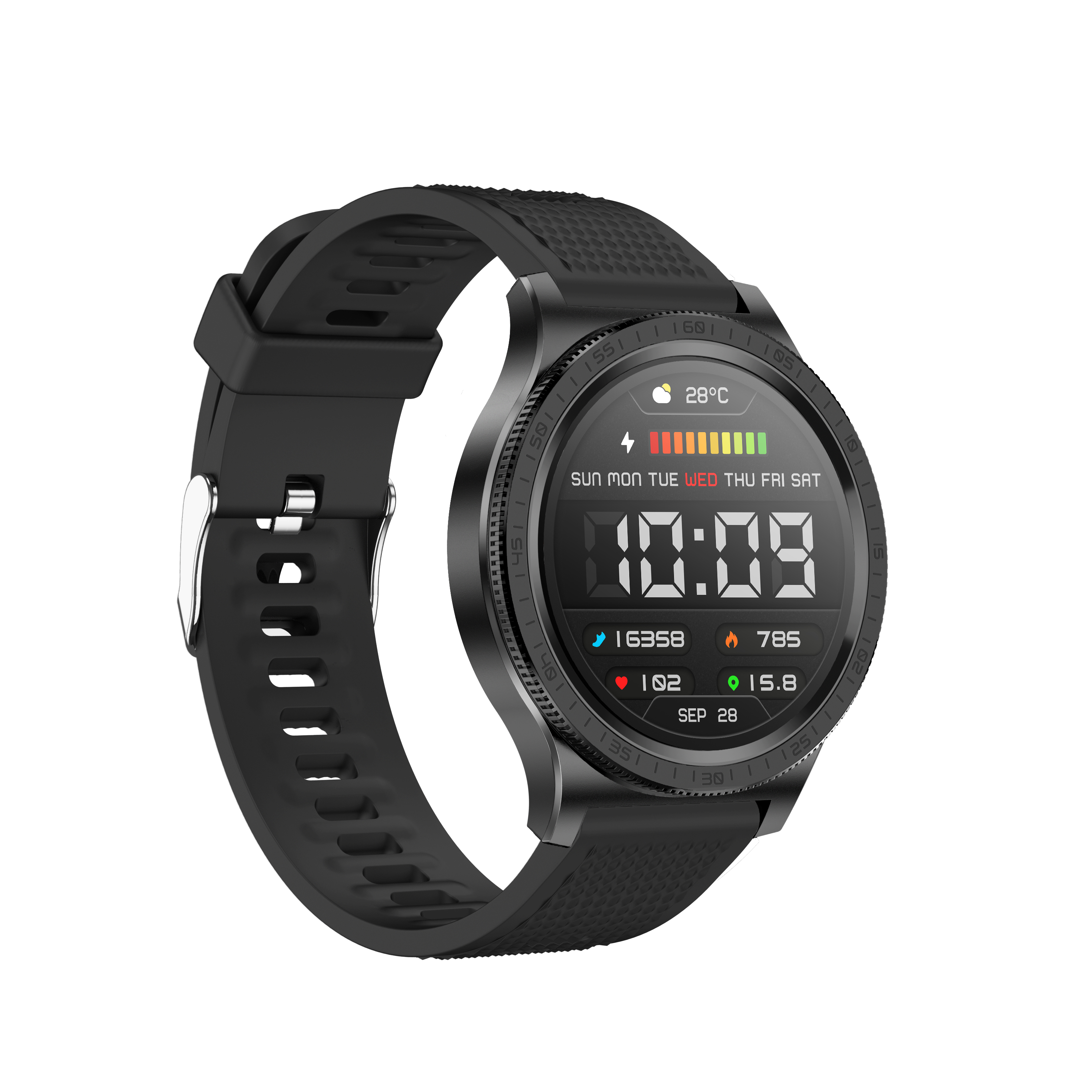 Luxury Men's Smart Business Watch with AMOLED Display & Rotating Bezel