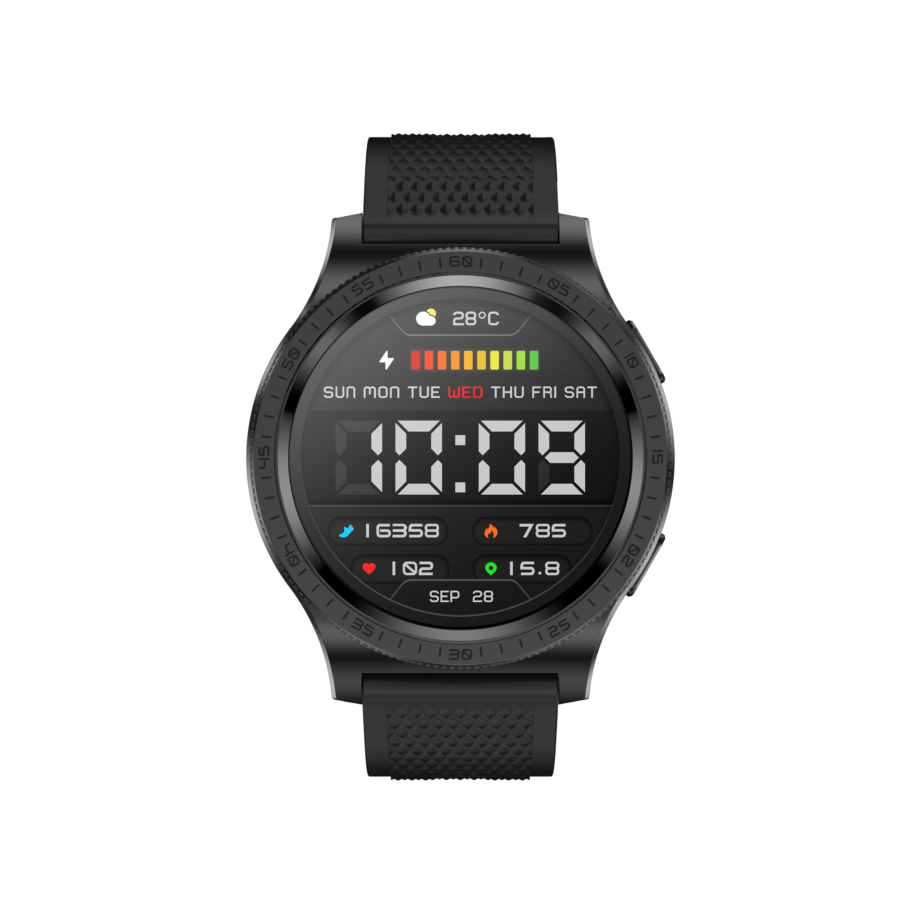 Luxury Men's Smart Business Watch with AMOLED Display & Rotating Bezel