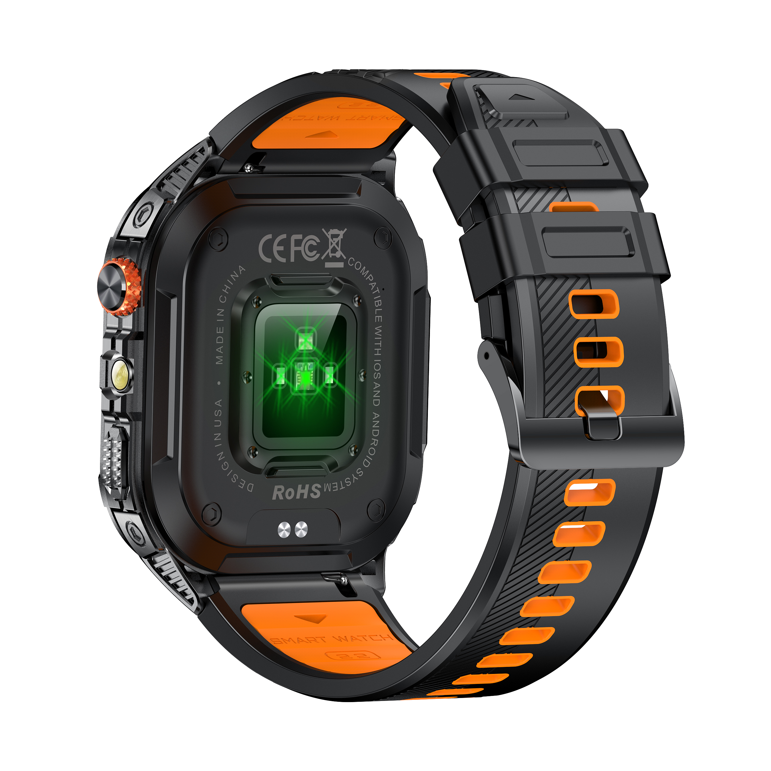 Rugged Outdoor AMOLED Smartwatch with Flashlight & Call Function