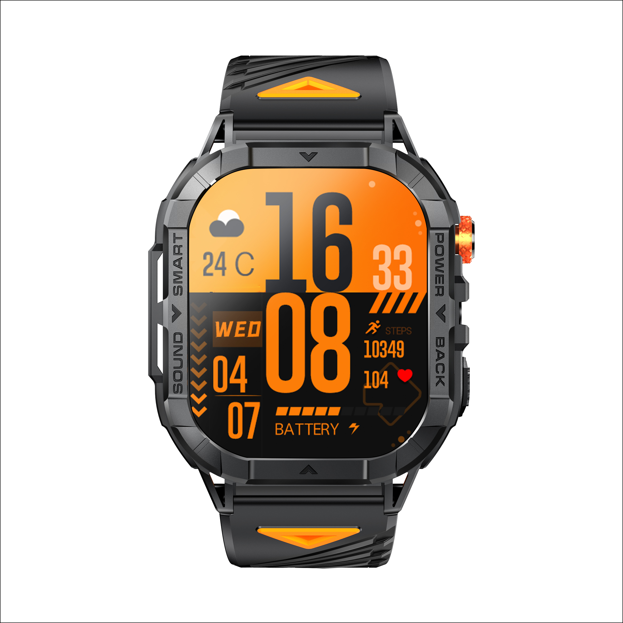 Rugged Outdoor AMOLED Smartwatch with Flashlight & Call Function