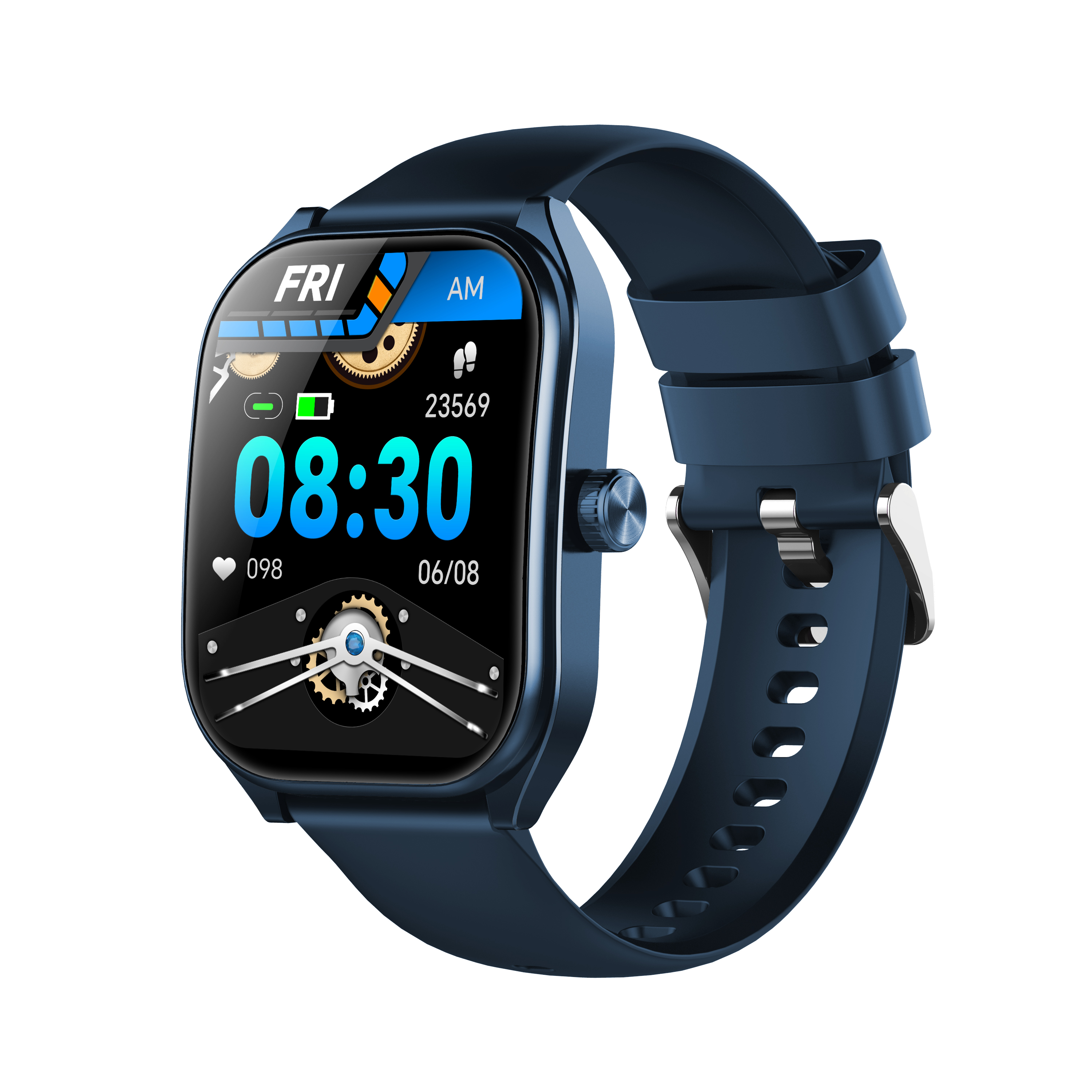 2.01 Inch Curved Screen Smart Watch for Men, IP68 Waterproof, Bluetooth Calling, Rotating Encoder, 300mAh Battery
