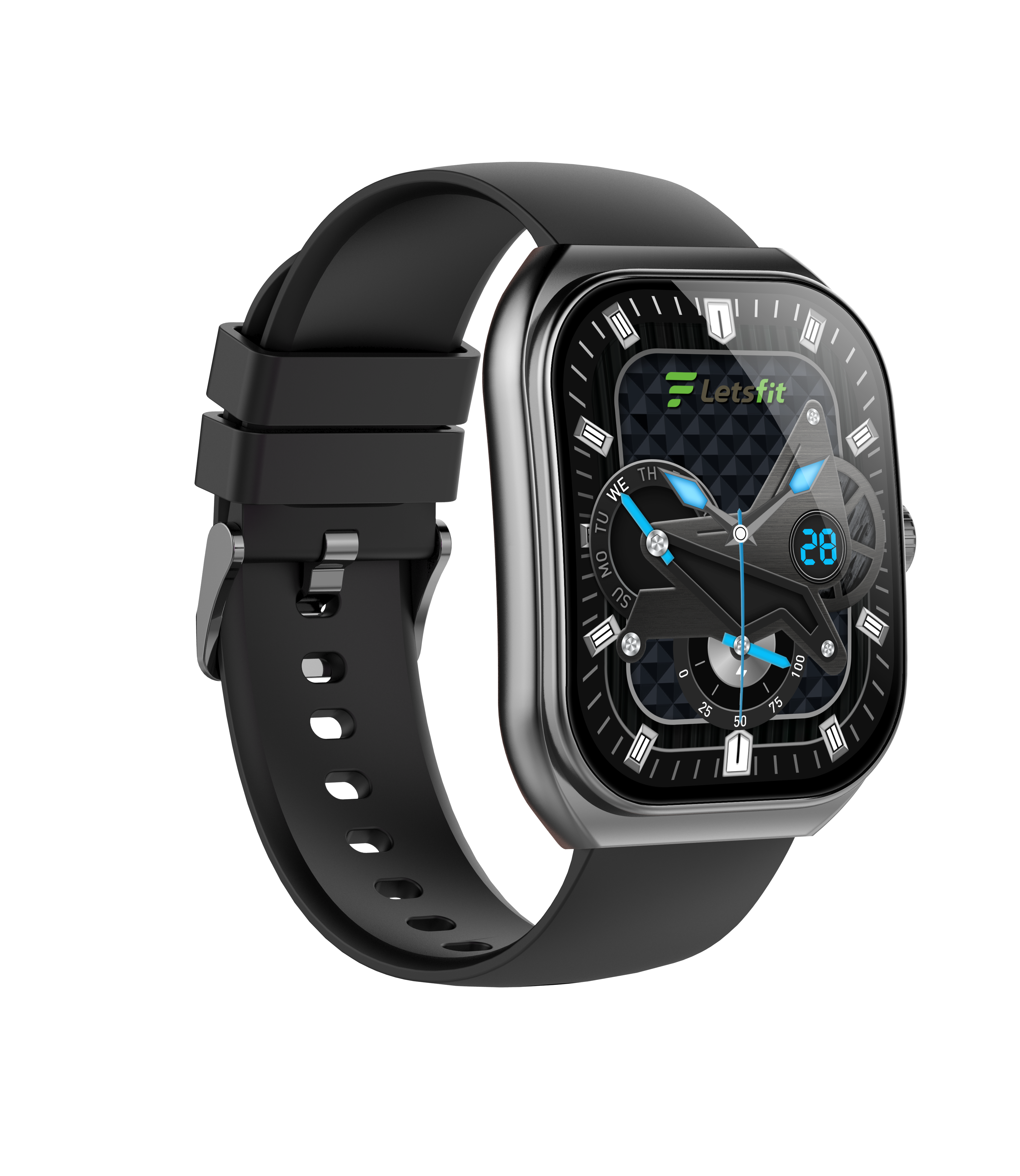 2.01'' Bluetooth Calling Smart Watch for Men – Curved Screen, IP68 Waterproof, Health & Sports Tracker