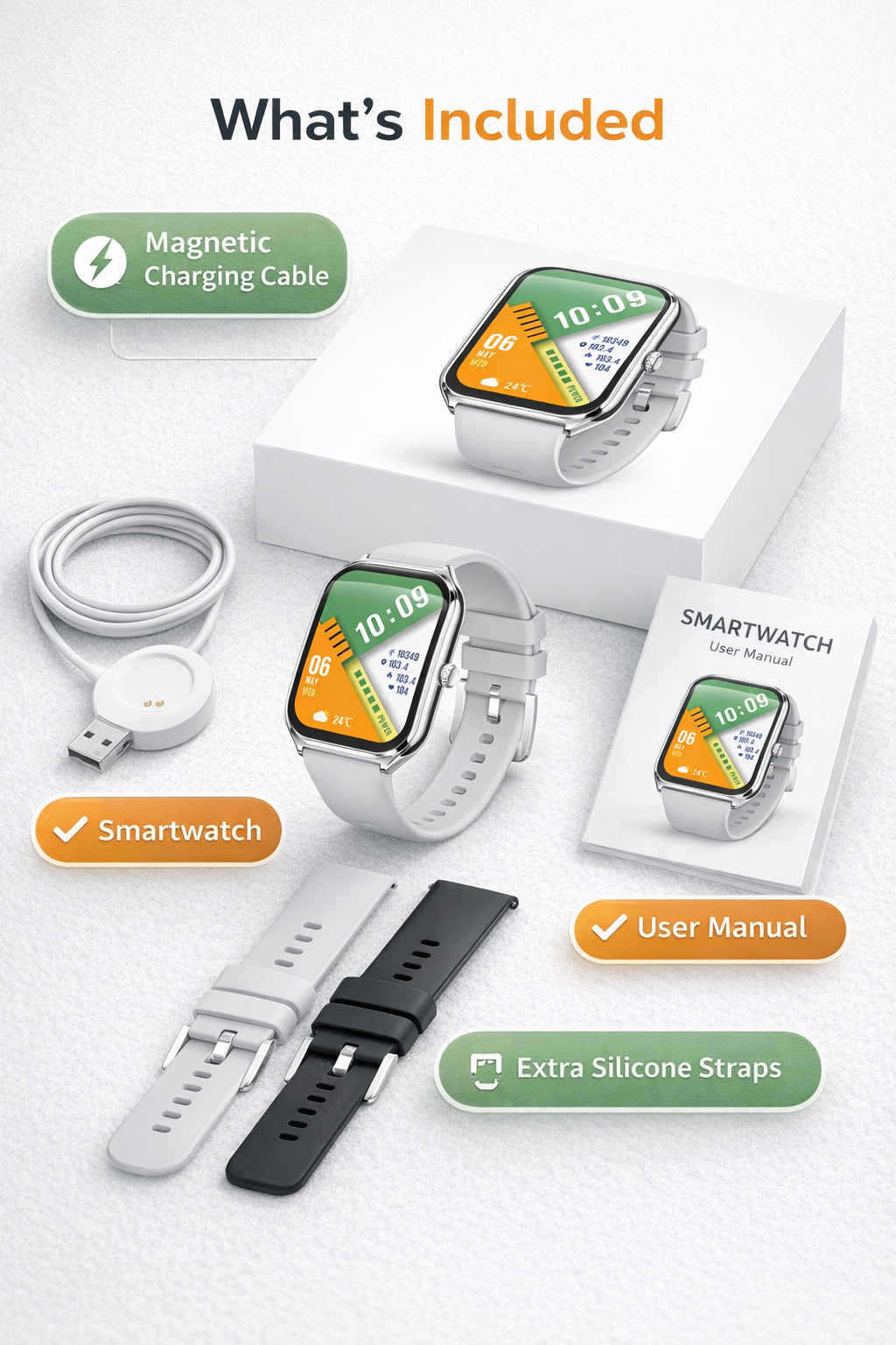 Morrison IP68 Waterproof Fashion Sports Elegant Luxury Smart Watch 1.96'' AMOLED Bluetooth Call