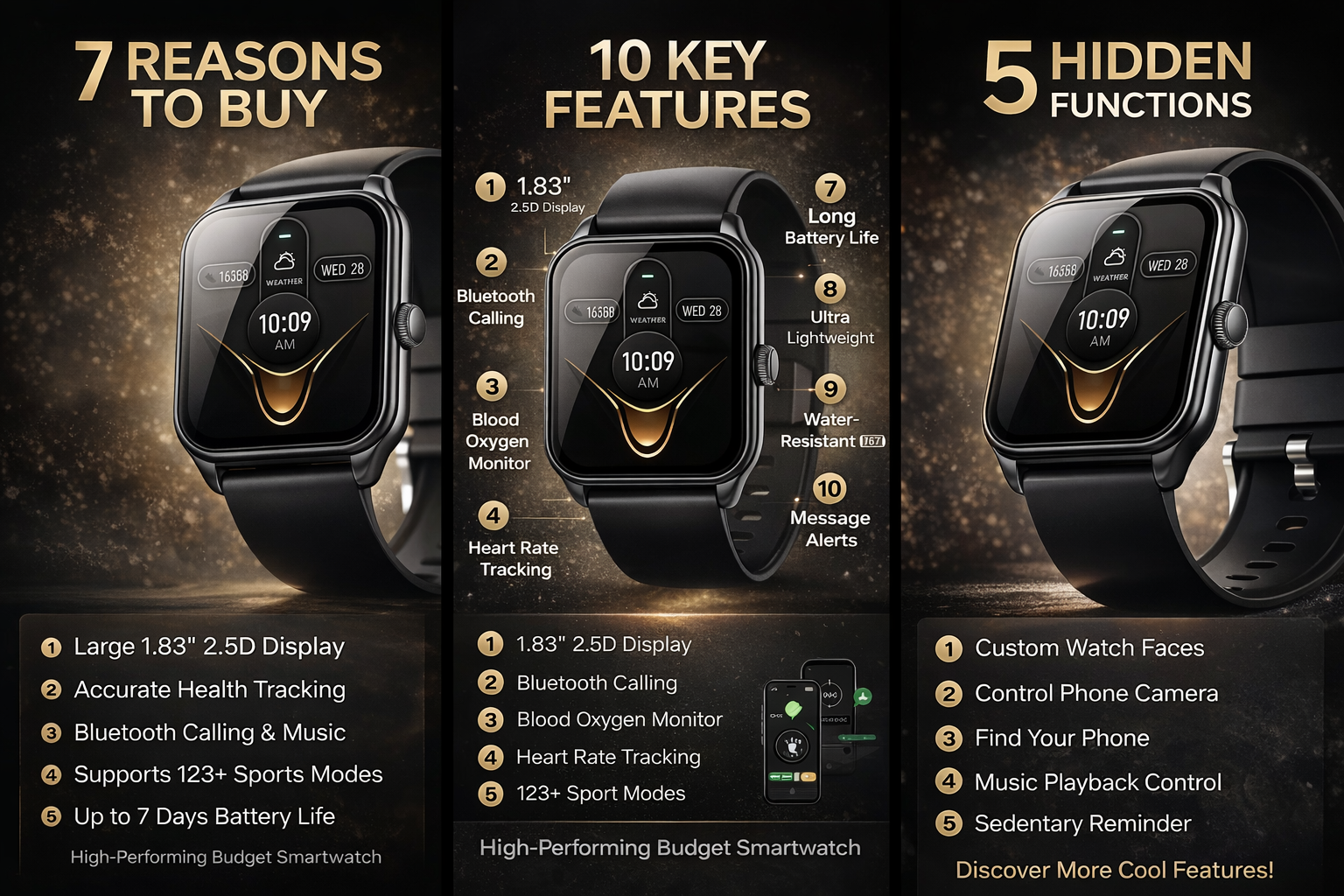 Morrison IP68 Waterproof Fashion Sports Elegant Luxury Smart Watch 1.83