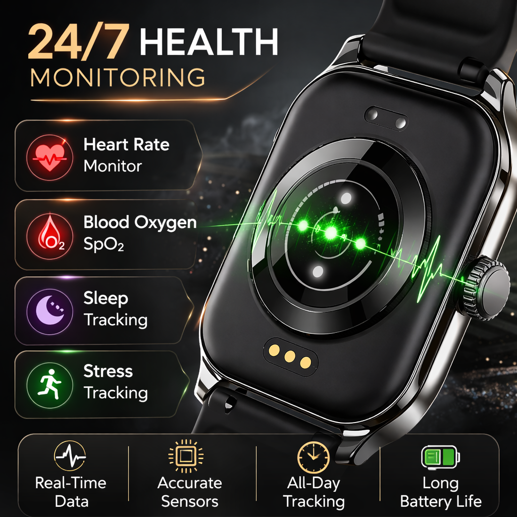 Morrison Curved AMOLED Smart Watch for Men 1.96'' HD Display Bluetooth Call Ultra Thin Metal Case