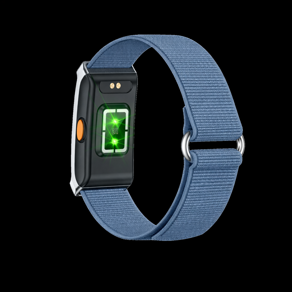 Professional No-Screen Fitness Tracker Band with 107+ Sports Modes, Heart Rate & SpO2 Monitor, 50-Day Battery, Nylon Strap